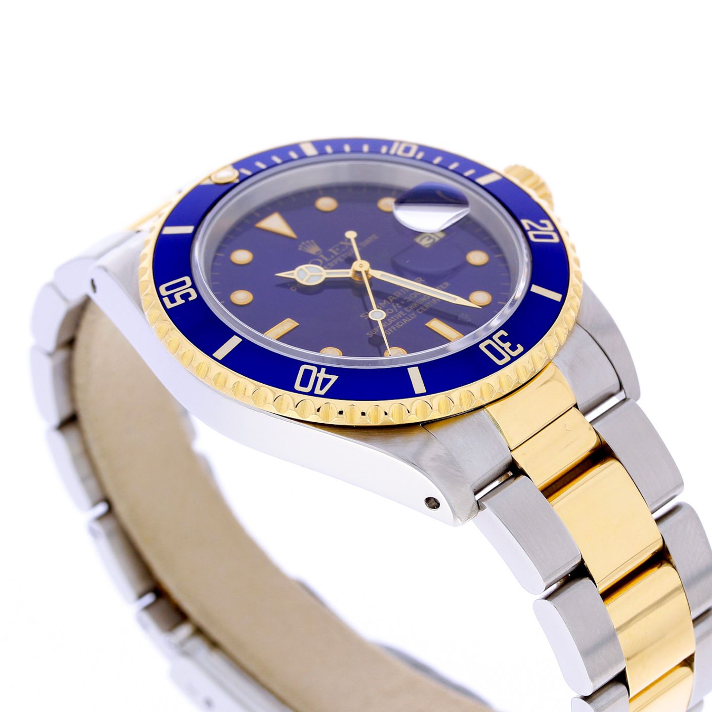 Rolex Submariner Date 16613 (1988) - Blue dial 40 mm Gold/Steel case (6/8)