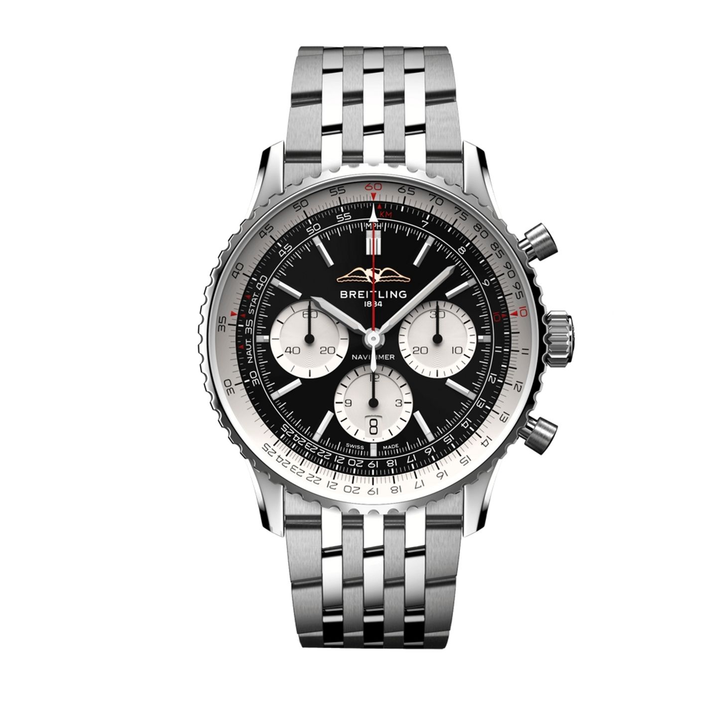 Breitling Navitimer 1 B01 Chronograph AB0138211B1A1 (2023) - Zwart wijzerplaat 43mm Staal (1/1)