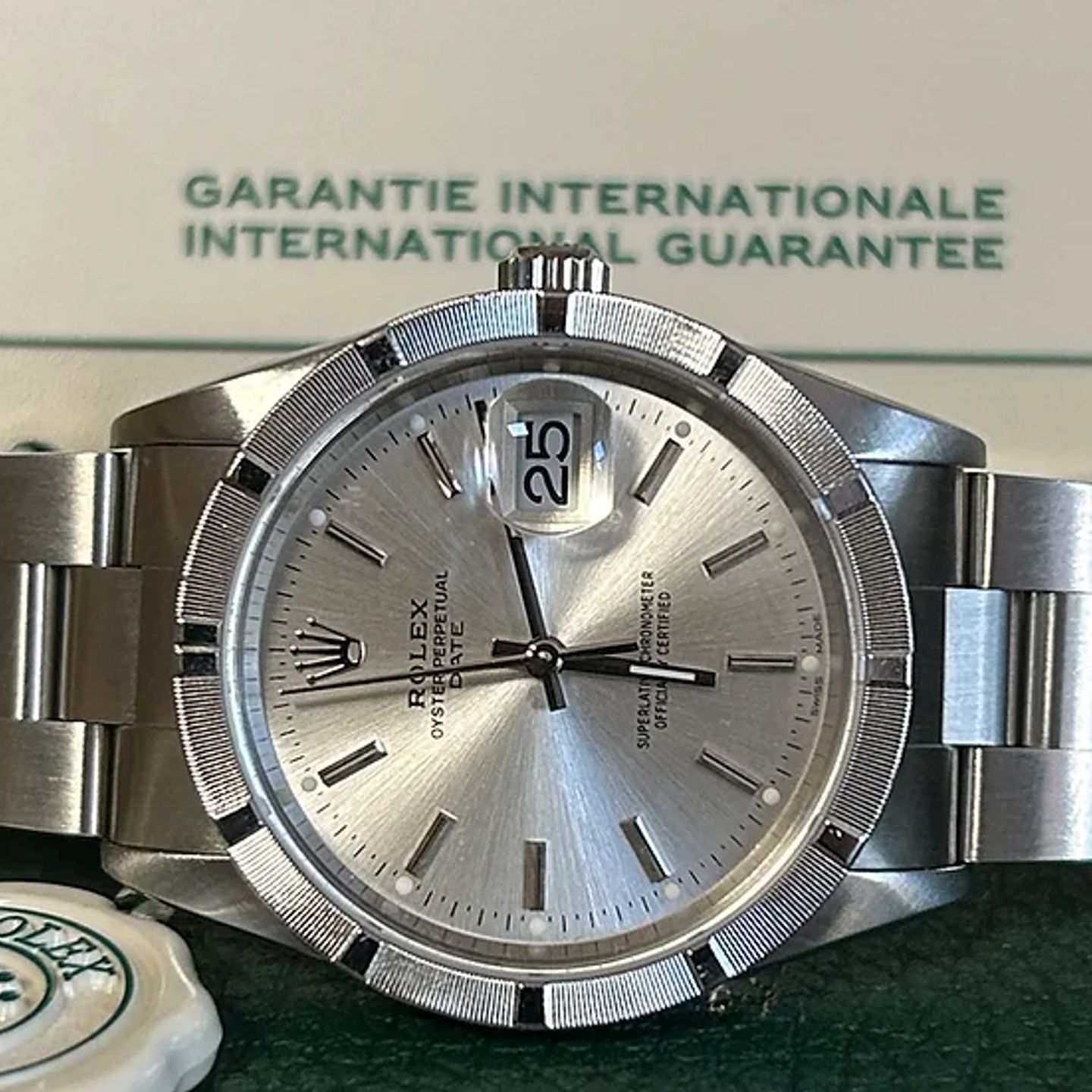 Rolex Datejust 15210 (1994) - Zilver wijzerplaat 34mm Staal (1/4)