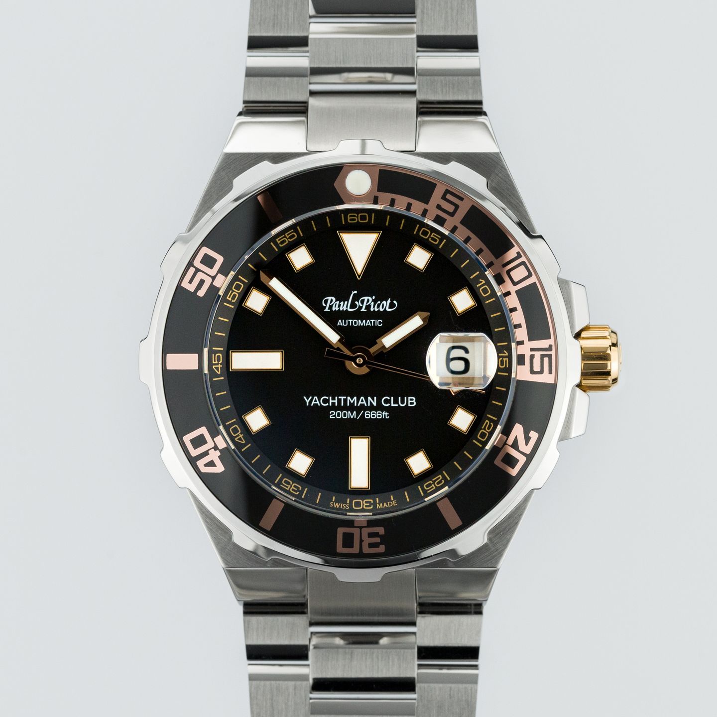 Paul Picot Yachtman P1251NR.SG.4000.3614 (Unknown (random serial)) - Black dial 43 mm Steel case (1/8)