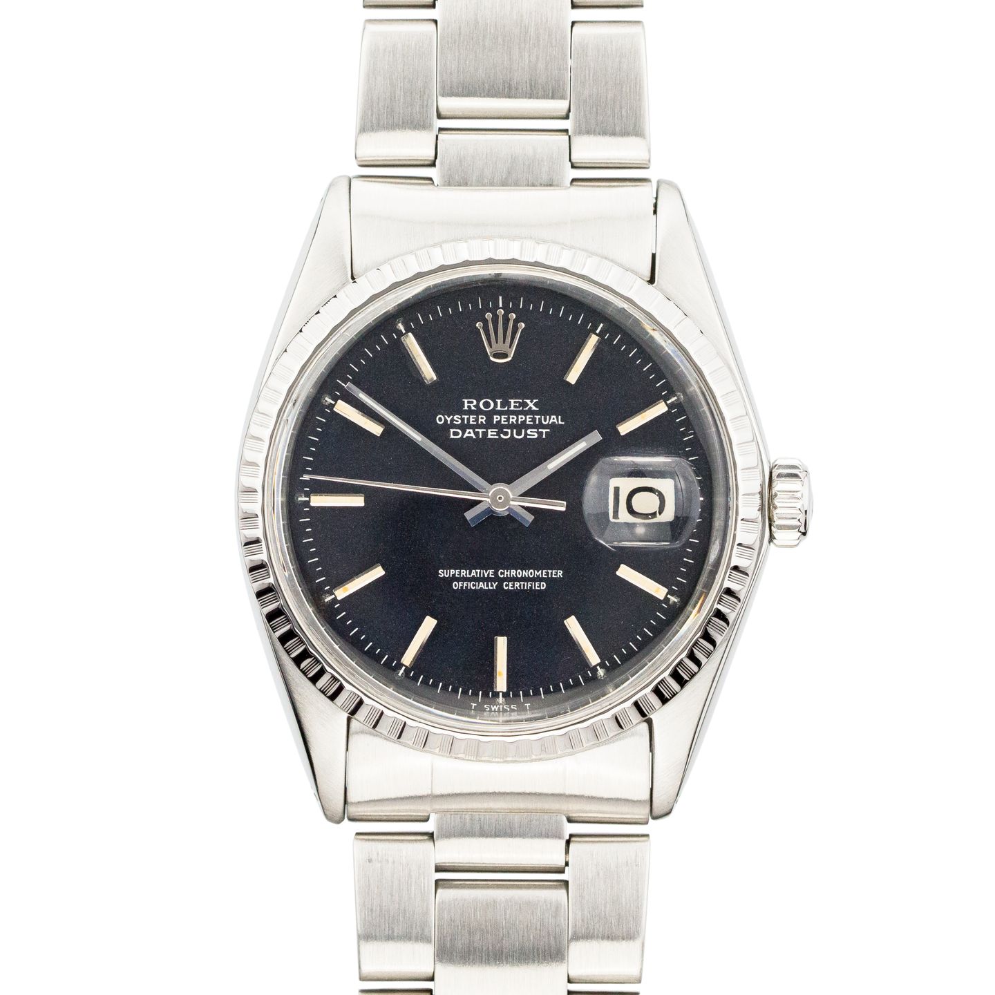 Rolex Datejust 1603 (Onbekend (willekeurig serienummer)) - Zwart wijzerplaat 36mm Staal (1/8)