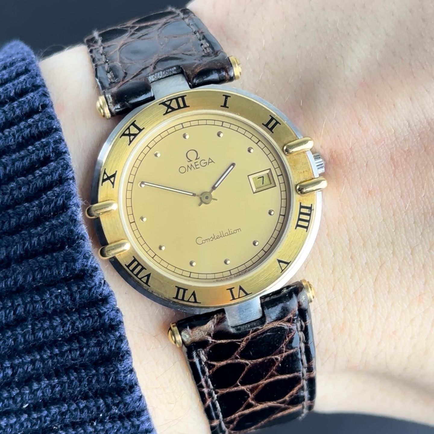 Omega Constellation 196.0360 (1993) - Gold dial 31 mm Gold/Steel case (2/8)
