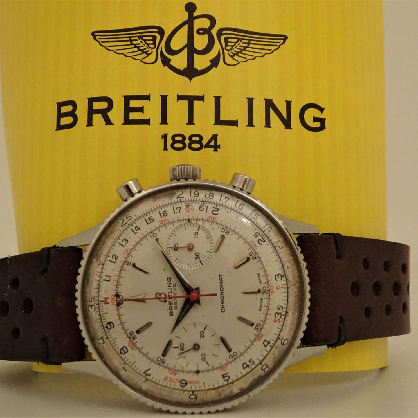 Breitling Chronomat 808 (1962) - Champagne wijzerplaat 37mm Staal (3/8)
