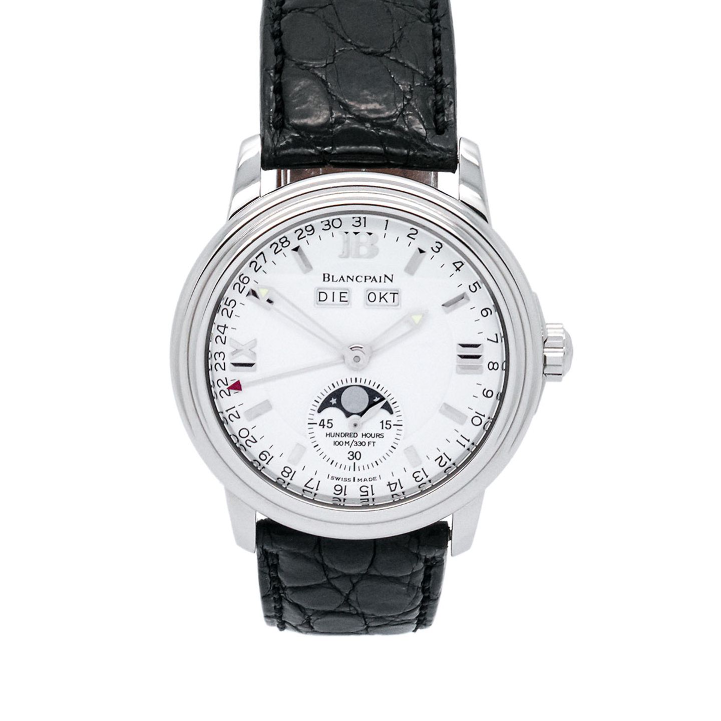 Blancpain Léman Moonphase 2763-1127-53 (1998) - Wit wijzerplaat 38mm Staal (1/6)