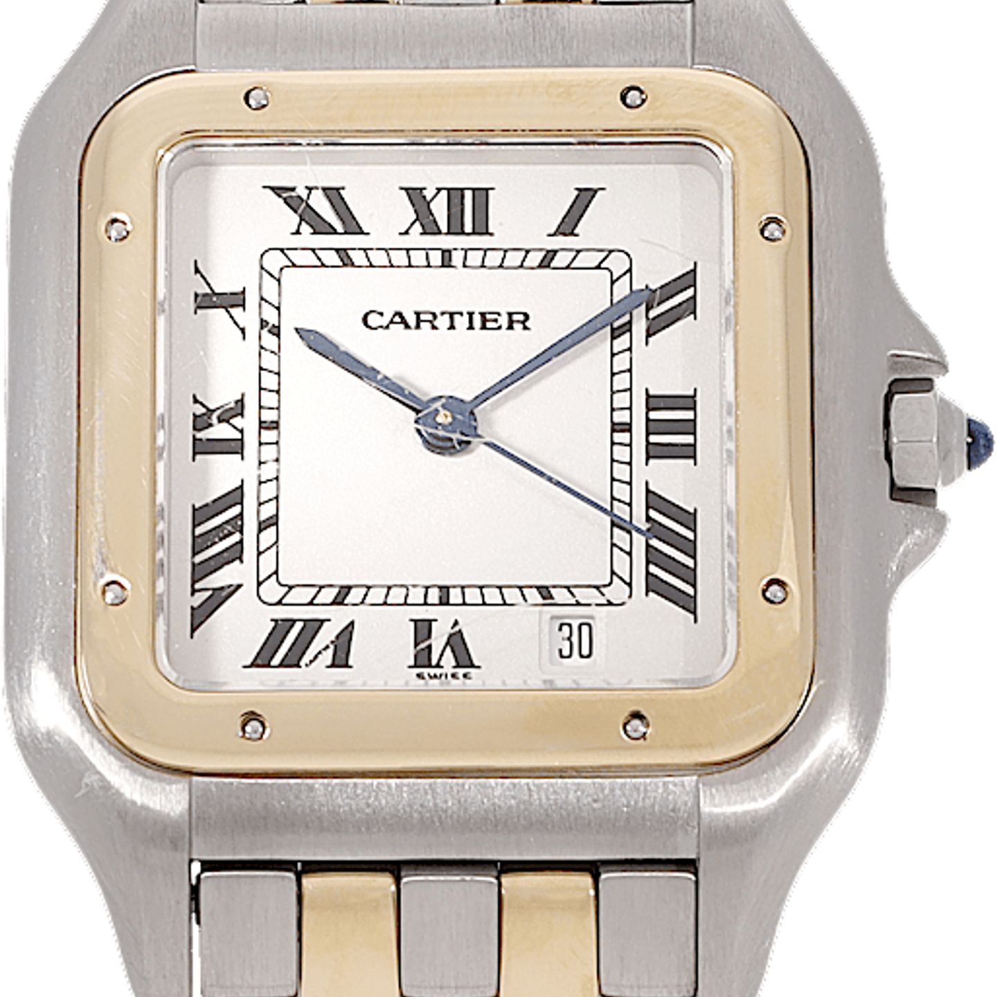 Cartier Panthère W25028B6 (Unknown (random serial)) - White dial 36 mm Gold/Steel case (2/5)