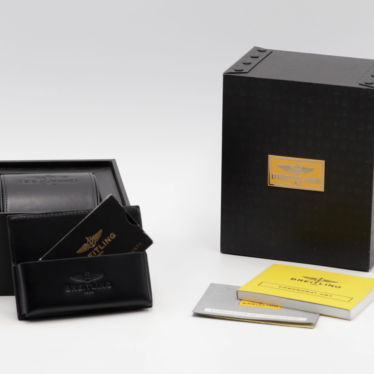 Breitling Chronomat GMT AB0413B9/BD17 (Unknown (random serial)) - Black dial 47 mm Steel case (8/8)