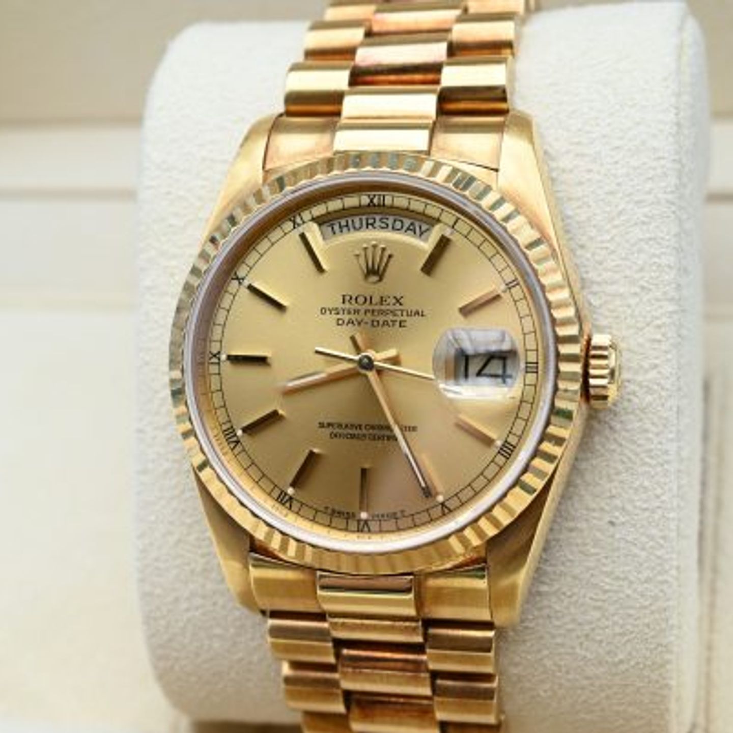 Rolex Day-Date 36 18238 (1988) - Goud wijzerplaat 36mm Geelgoud (7/9)