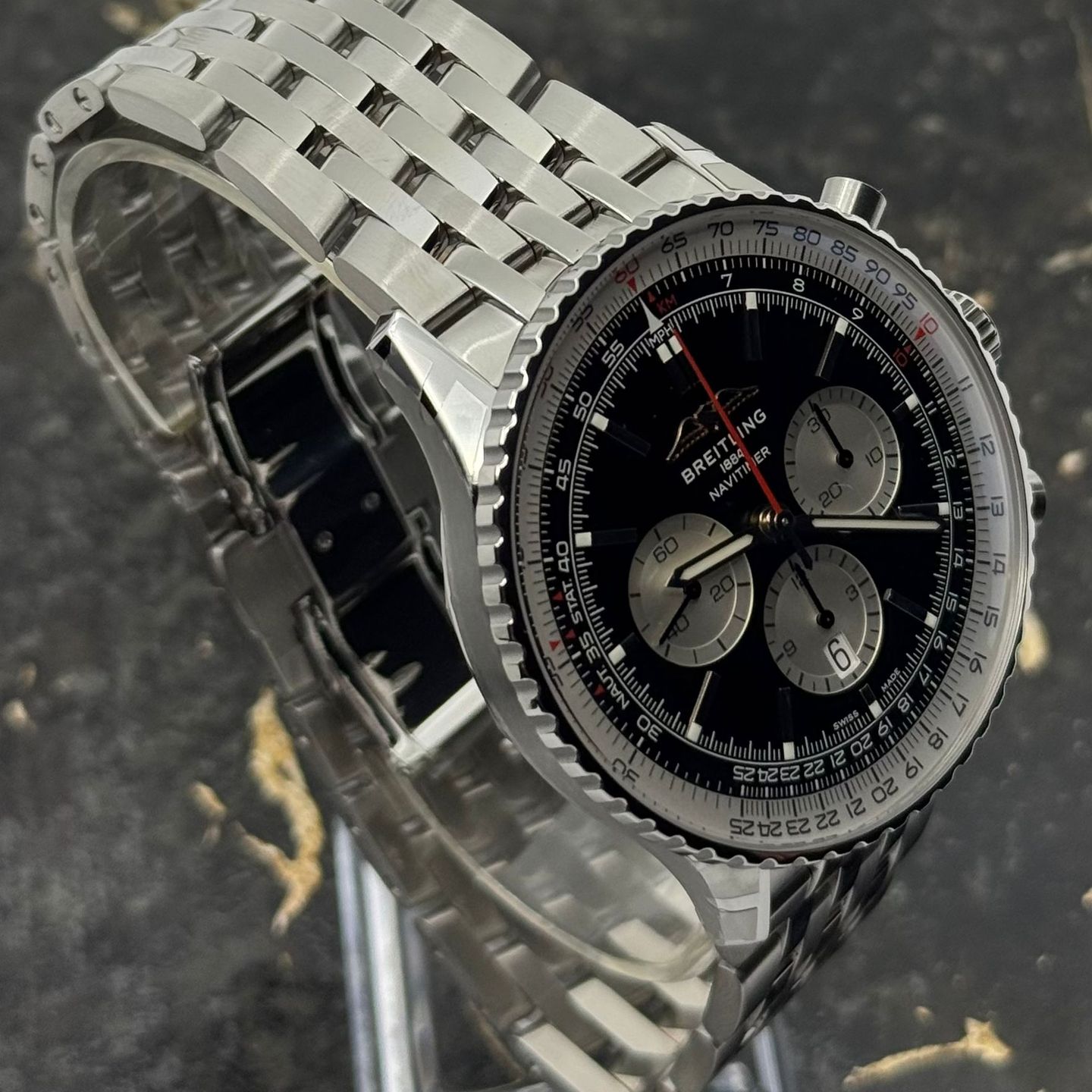 Breitling Navitimer 01 (46 MM) AB0137211B1A1 (2025) - Zwart wijzerplaat 46mm Staal (4/8)