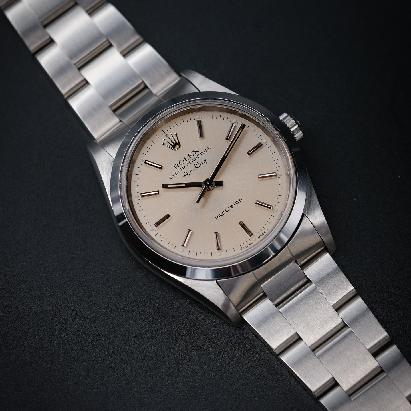 Rolex Air-King 14000 (1995) - Silver dial 34 mm Steel case (1/8)