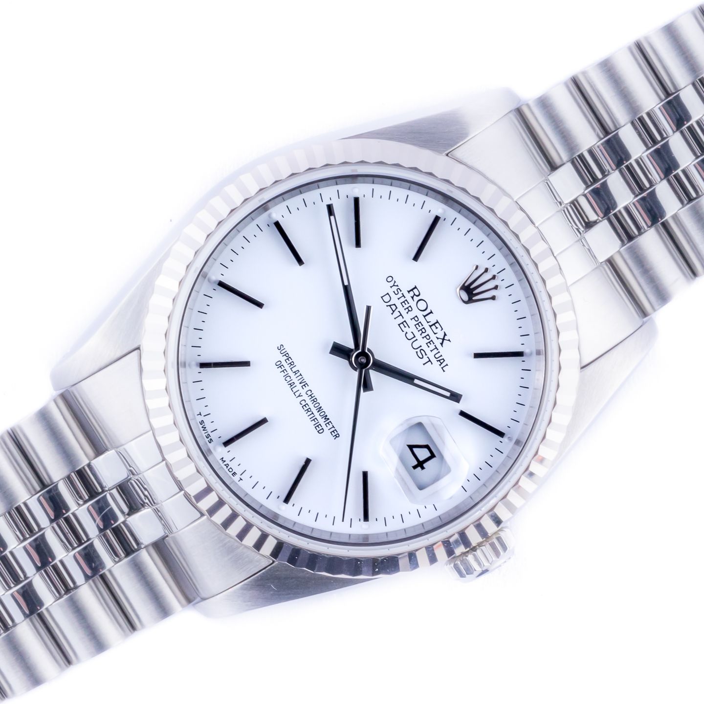 Rolex Datejust 36 16234 (1991) - White dial 36 mm Steel case (1/8)