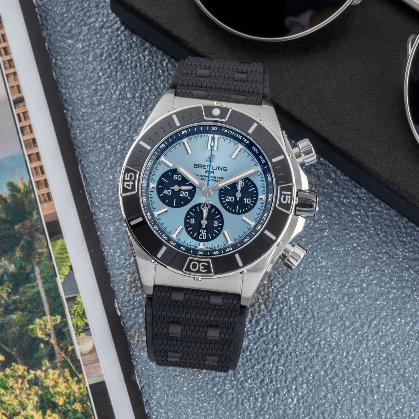 Breitling Chronomat PB0136251C1S1 (Unknown (random serial)) - Blue dial 44 mm Steel case (1/8)