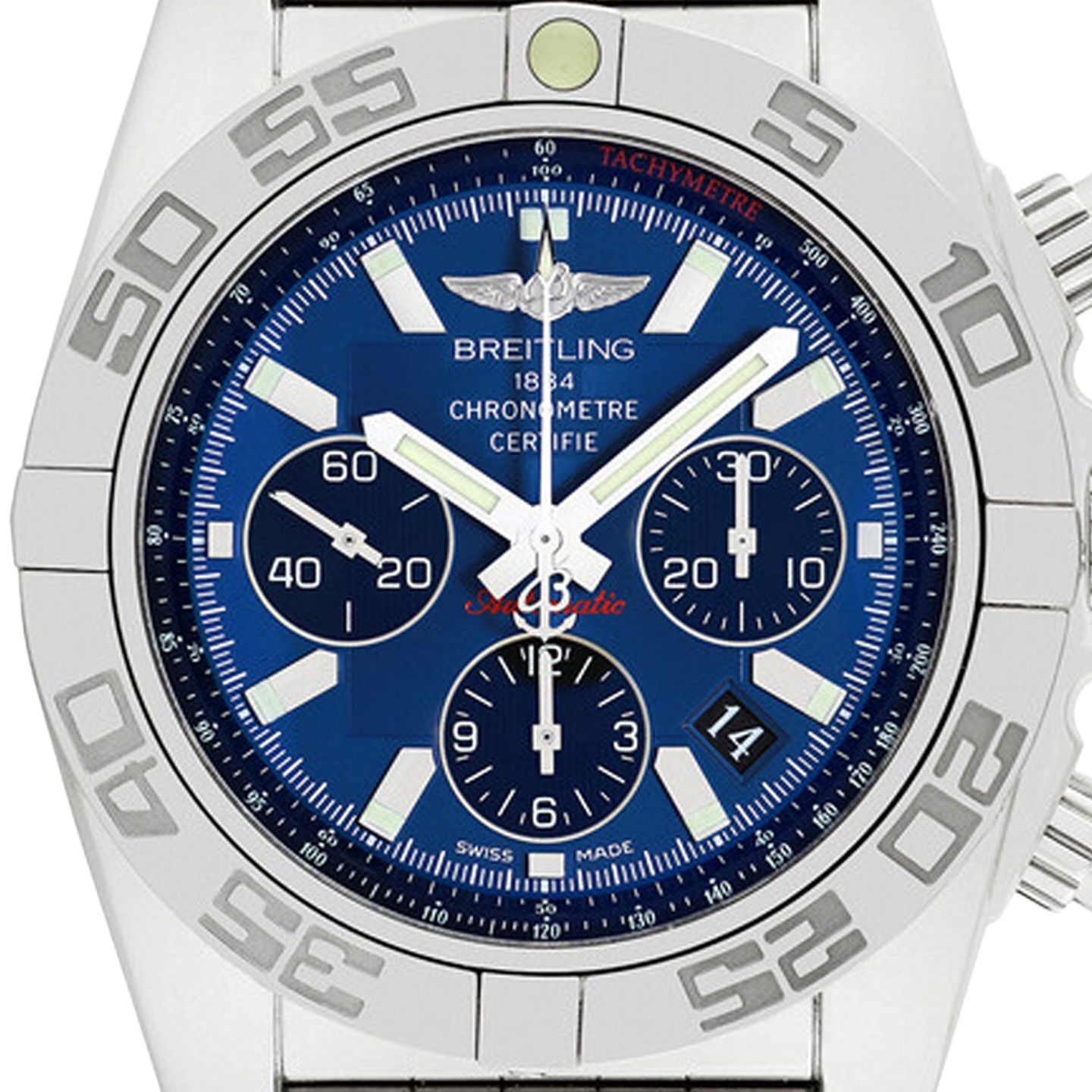 Breitling Chronomat 44 AB0110 (Unknown (random serial)) - Black dial 44 mm Steel case (2/2)