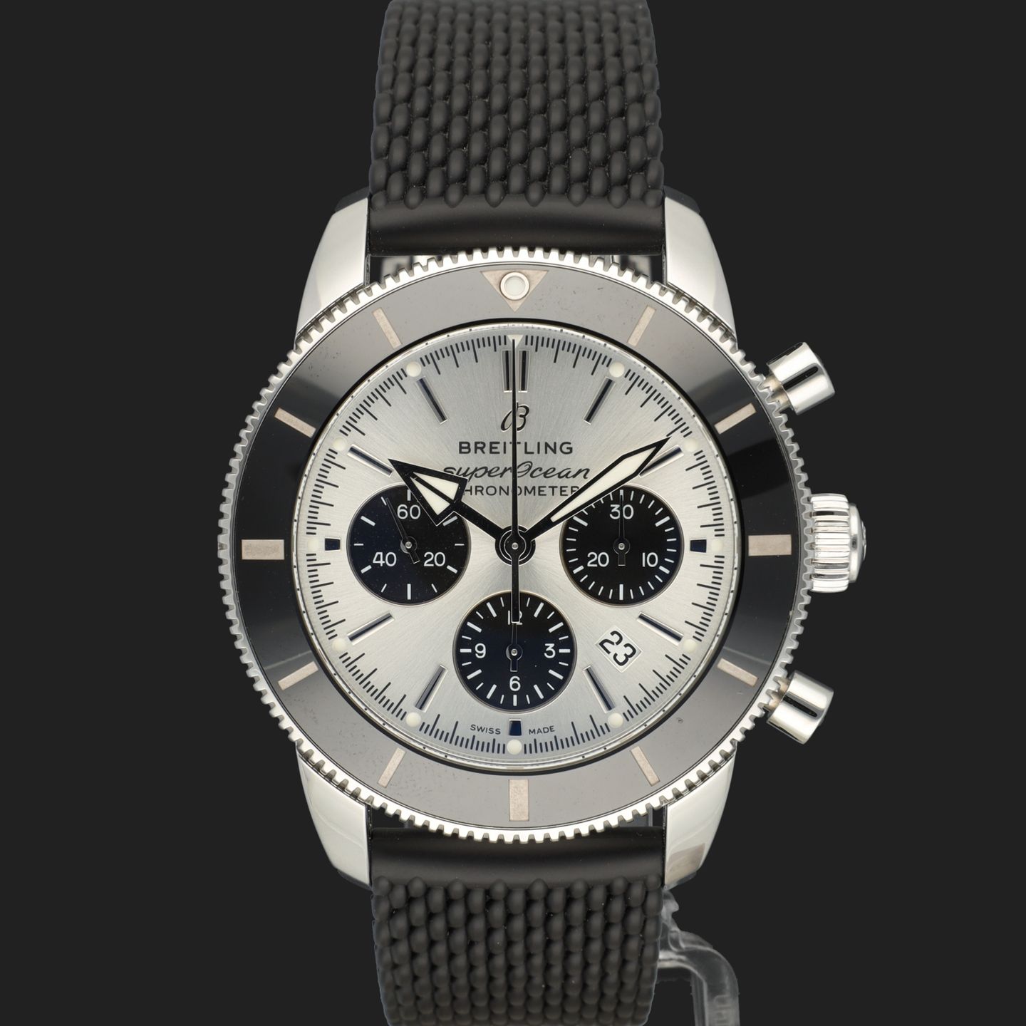 Breitling Superocean Heritage II Chronograph AB0162121B1S1 (2022) - Zwart wijzerplaat 44mm Staal (3/8)