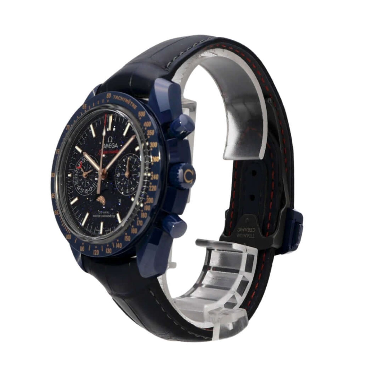 Omega Speedmaster Moonphase 304.93.44.52.03.002 (2022) - Blue dial 44 mm Ceramic case (3/8)