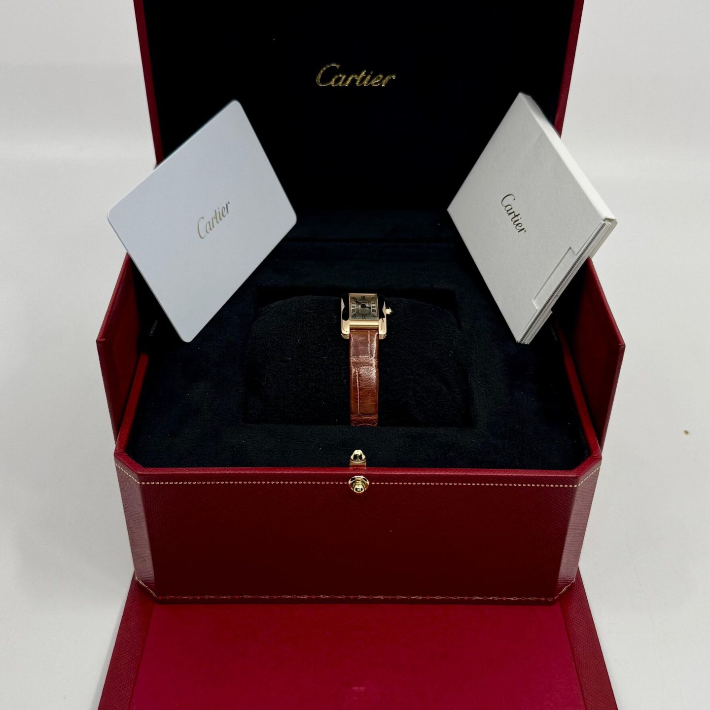 Cartier Tank Américaine WGTA0341 (2025) - Silver dial 15 mm Rose Gold case (3/8)