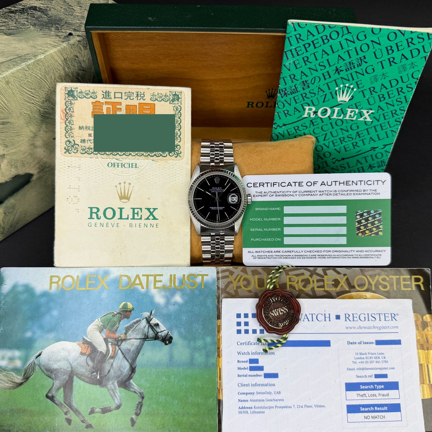 Rolex Datejust 36 16014 (1982) - Zwart wijzerplaat 36mm Staal (3/8)