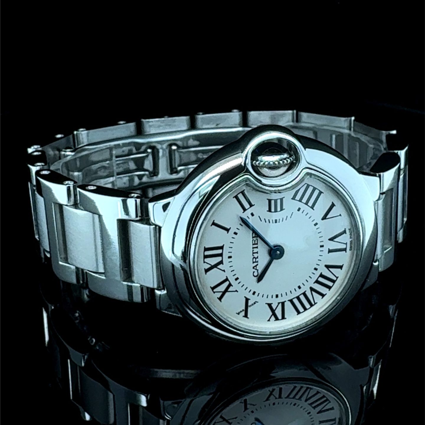 Cartier Ballon Bleu 28mm 3009 (2011) - White dial 28 mm Steel case (3/8)