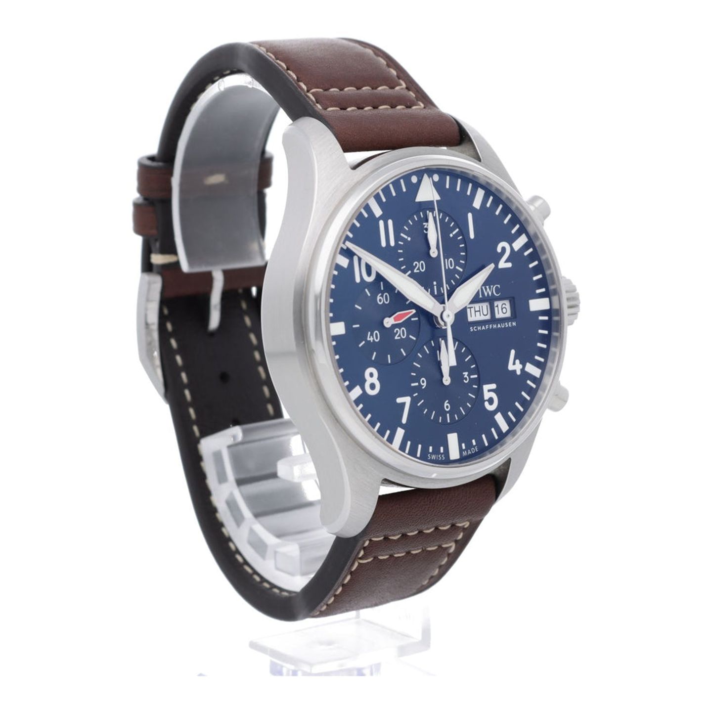 IWC Pilot Chronograph IW377714 (2020) - Blue dial 43 mm Steel case (7/7)