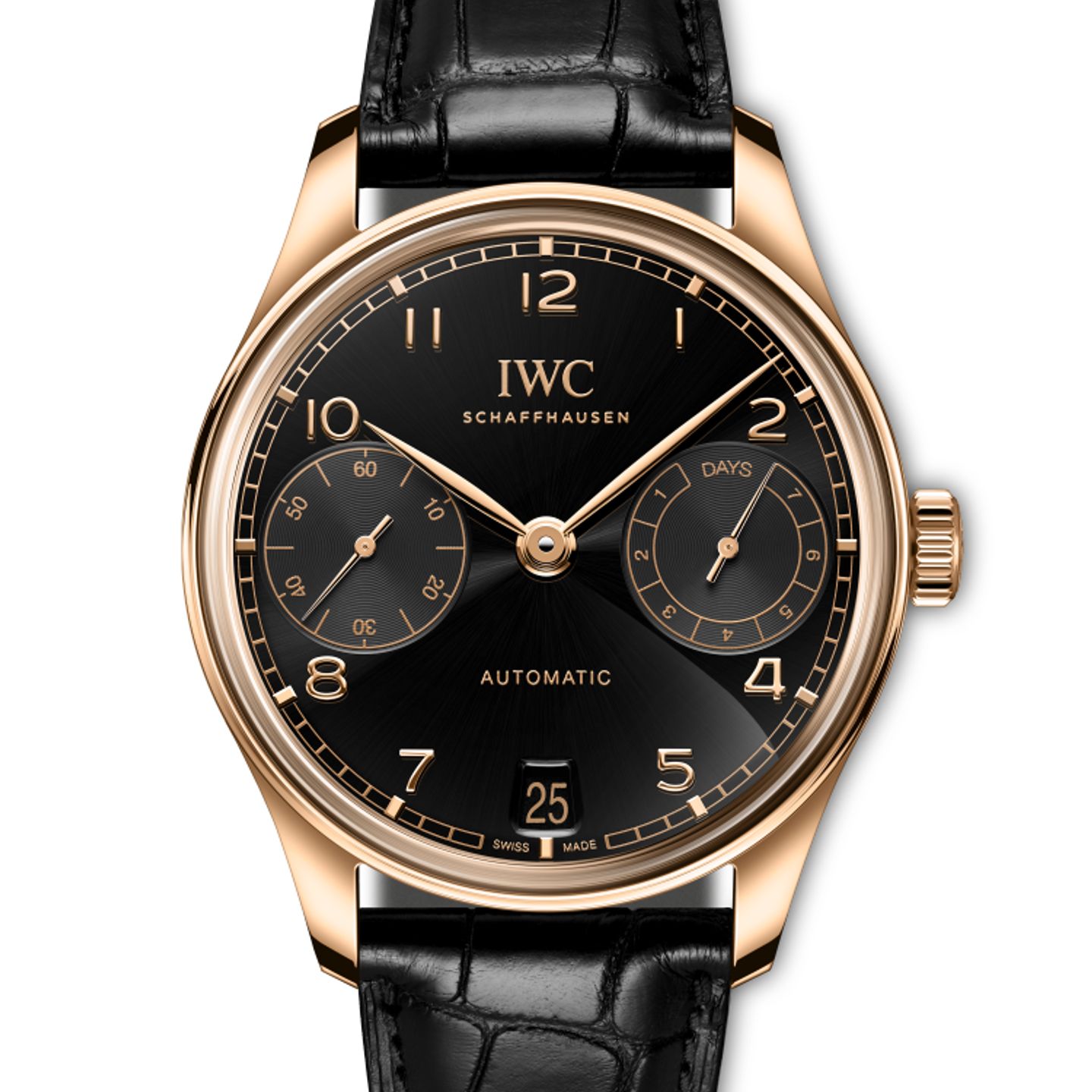 IWC Portuguese Automatic IW501707 (2024) - Zwart wijzerplaat 42mm Roségoud (1/1)