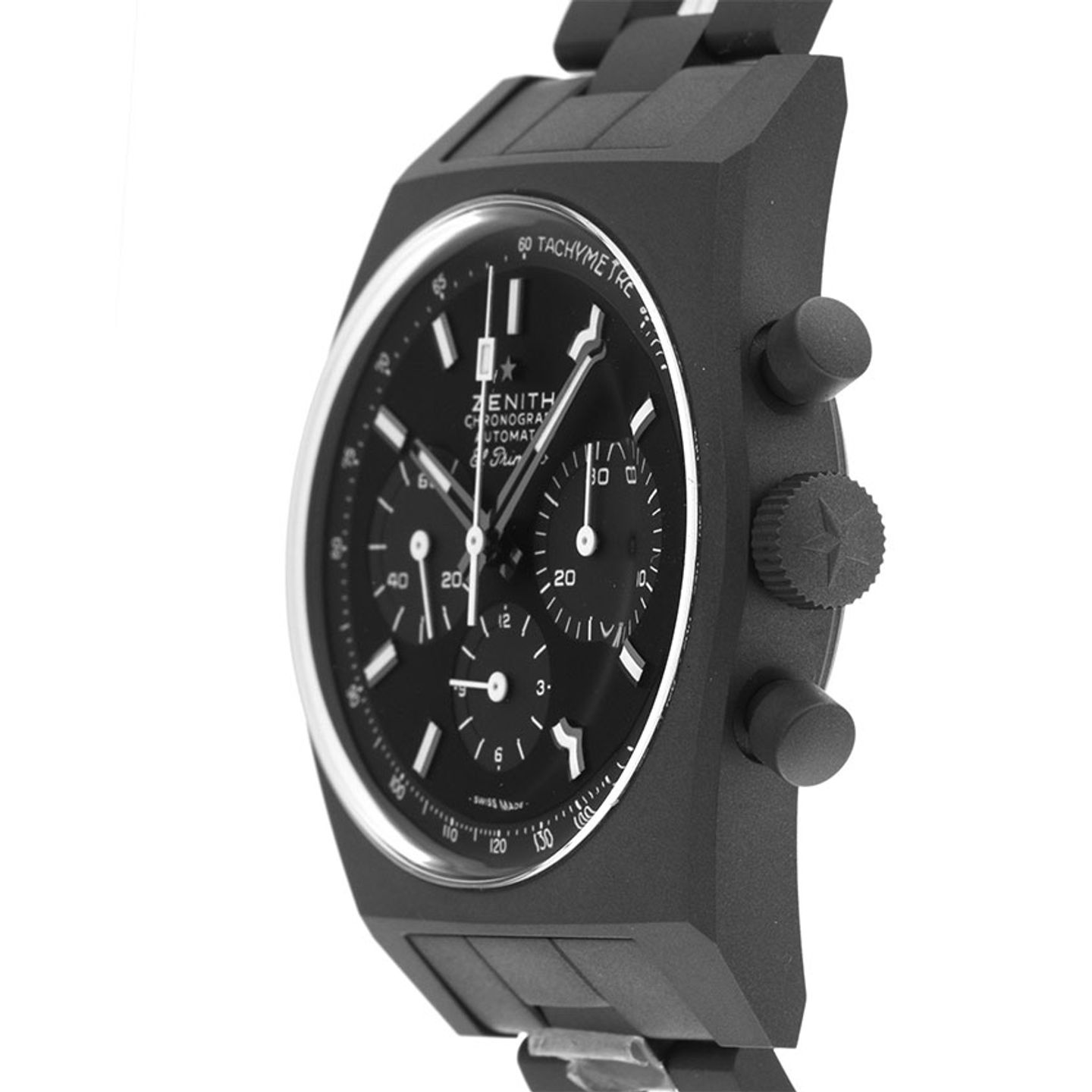 Zenith Chronomaster Original 97.T384.4061/21.M384 (Unknown (random serial)) - Black dial 37 mm Titanium case (4/8)
