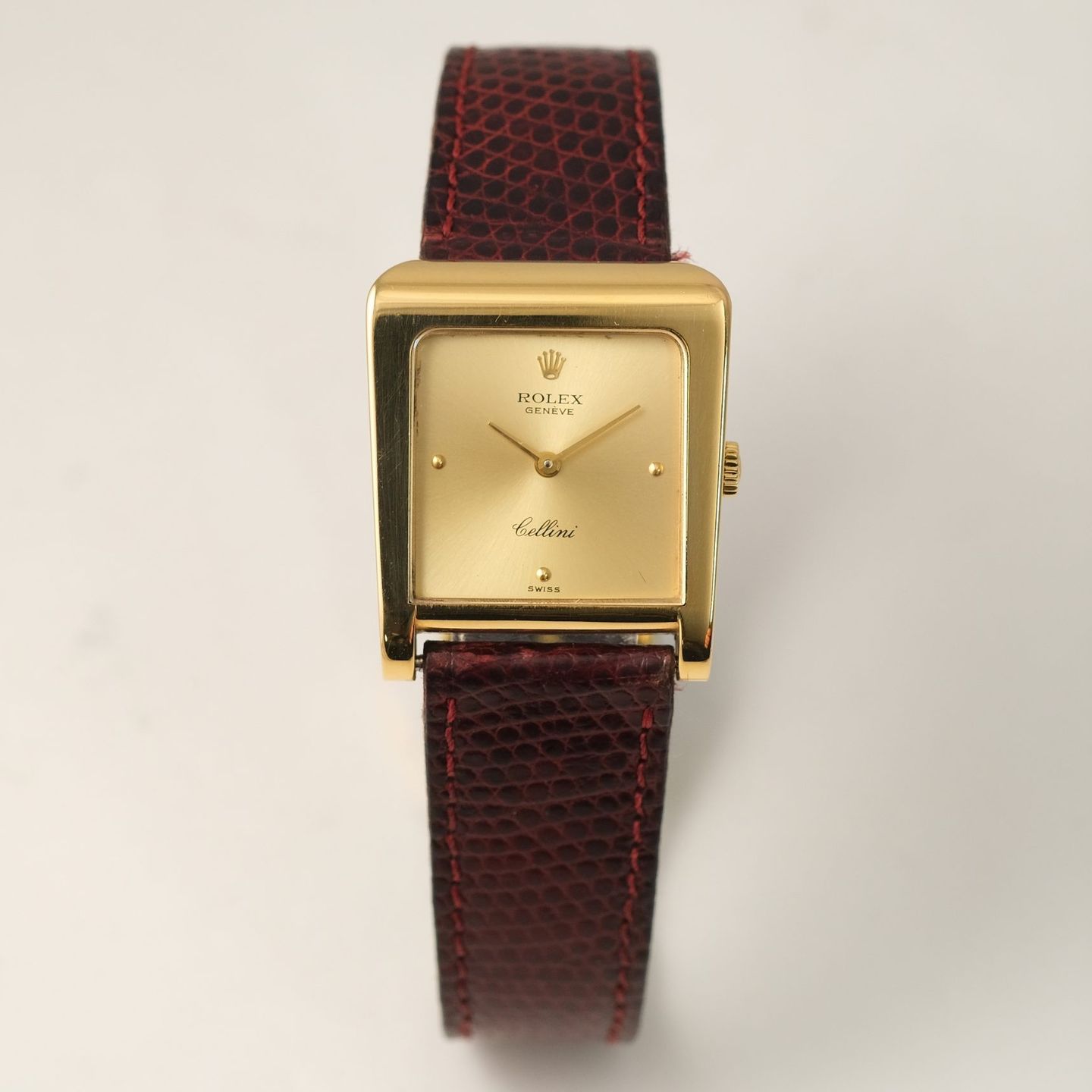 Rolex Cellini 4100 (1976) - Champagne dial 25 mm Yellow Gold case (1/8)