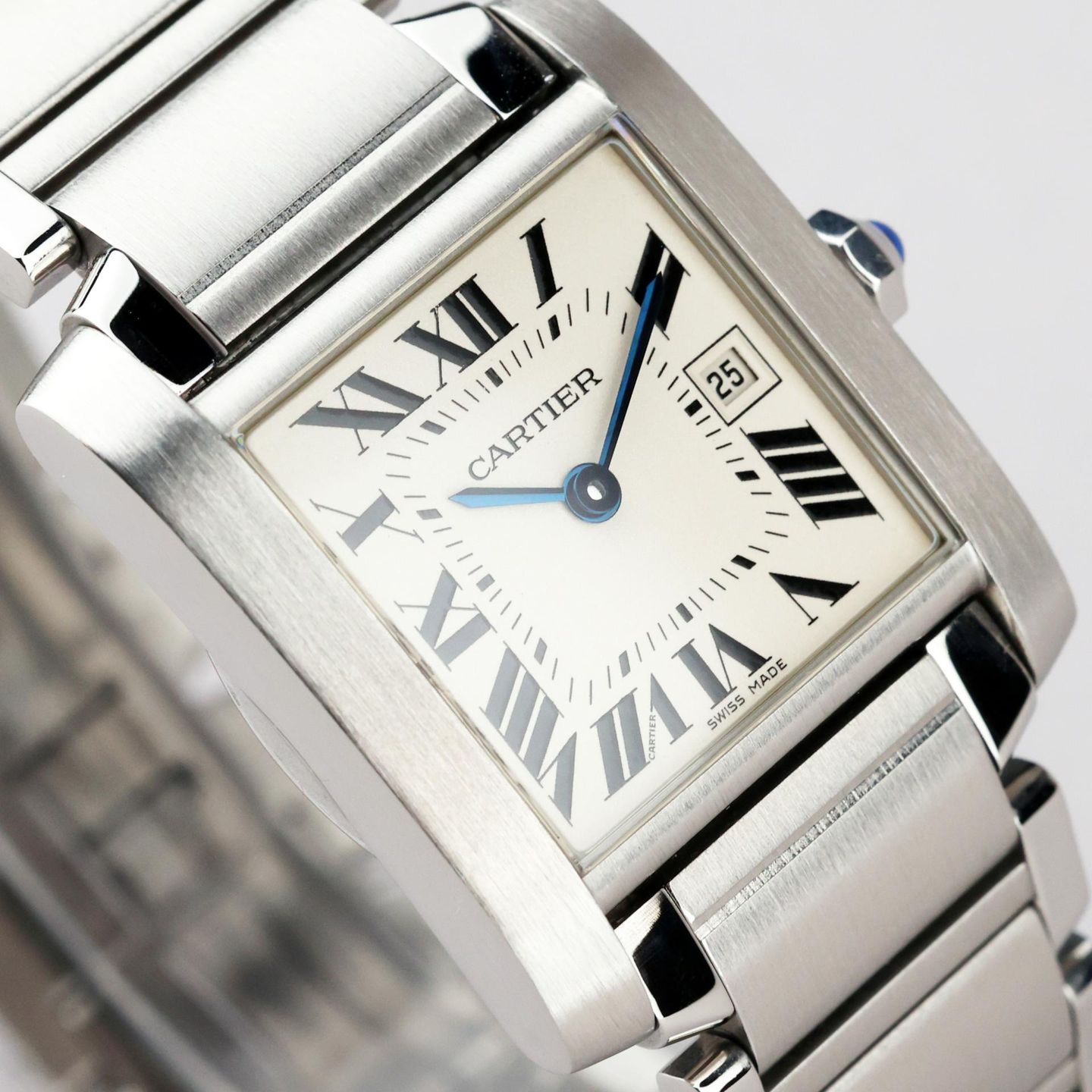 Cartier Tank Française W51011Q3 (2018) - Silver dial 25 mm Steel case (3/8)