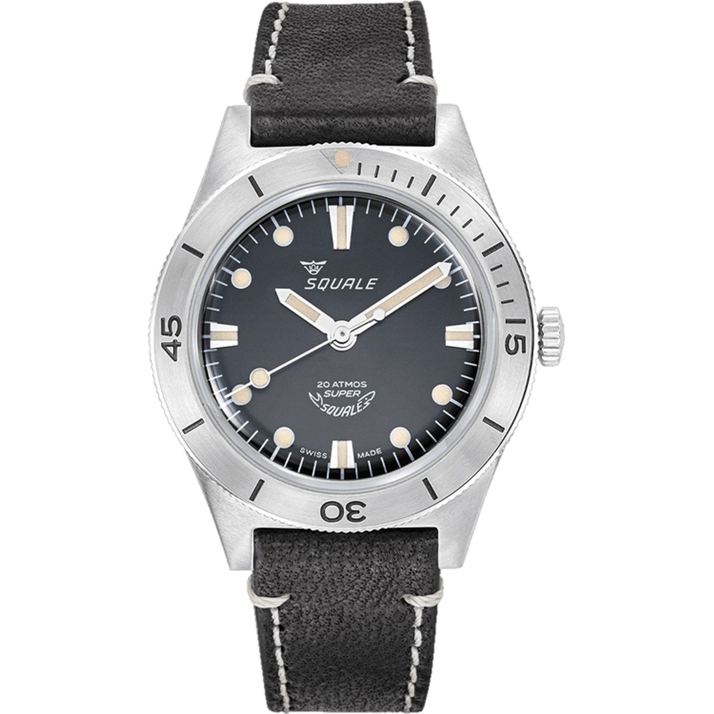 Squale Super Squale SUPERSSBK.PN (2026) - Black dial 38 mm Steel case (1/1)