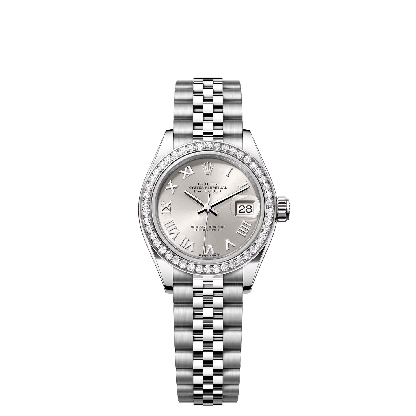 Rolex Lady-Datejust 279384RBR (2024) - Silver dial 28 mm Steel case (1/1)