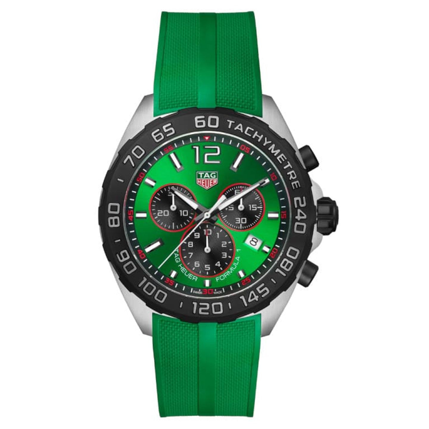 TAG Heuer Formula 1 Quartz CAZ101AP.FT8056 (2023) - Groen wijzerplaat 43mm Staal (1/1)