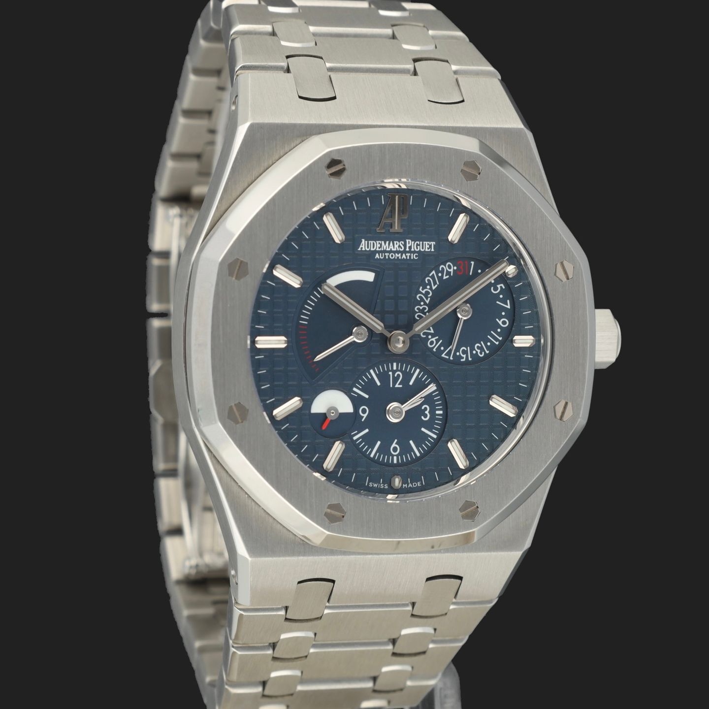 Audemars Piguet Royal Oak Dual Time 26120ST.OO.1220ST.02 (2008) - Blauw wijzerplaat 39mm Staal (4/8)