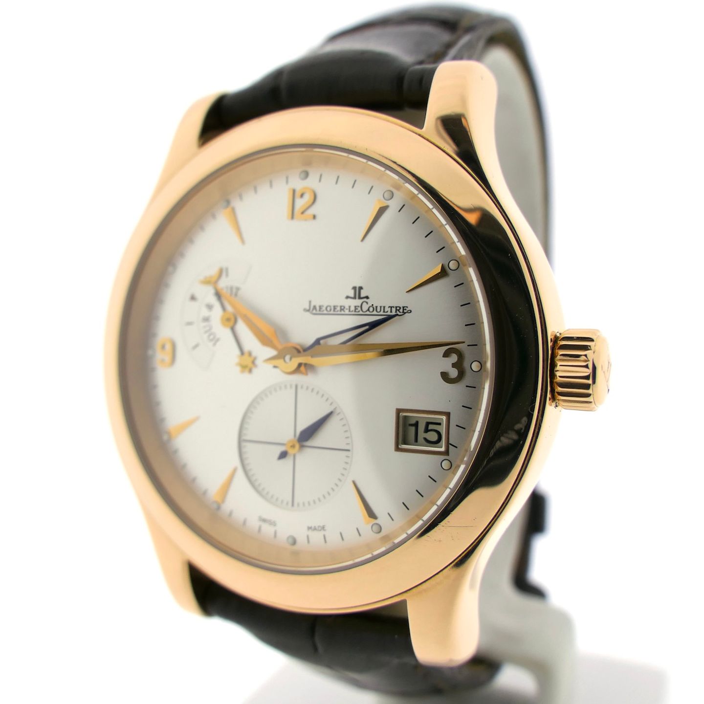 Jaeger-LeCoultre Master Hometime 147.2.05.S (2005) - Silver dial 40 mm Rose Gold case (2/8)