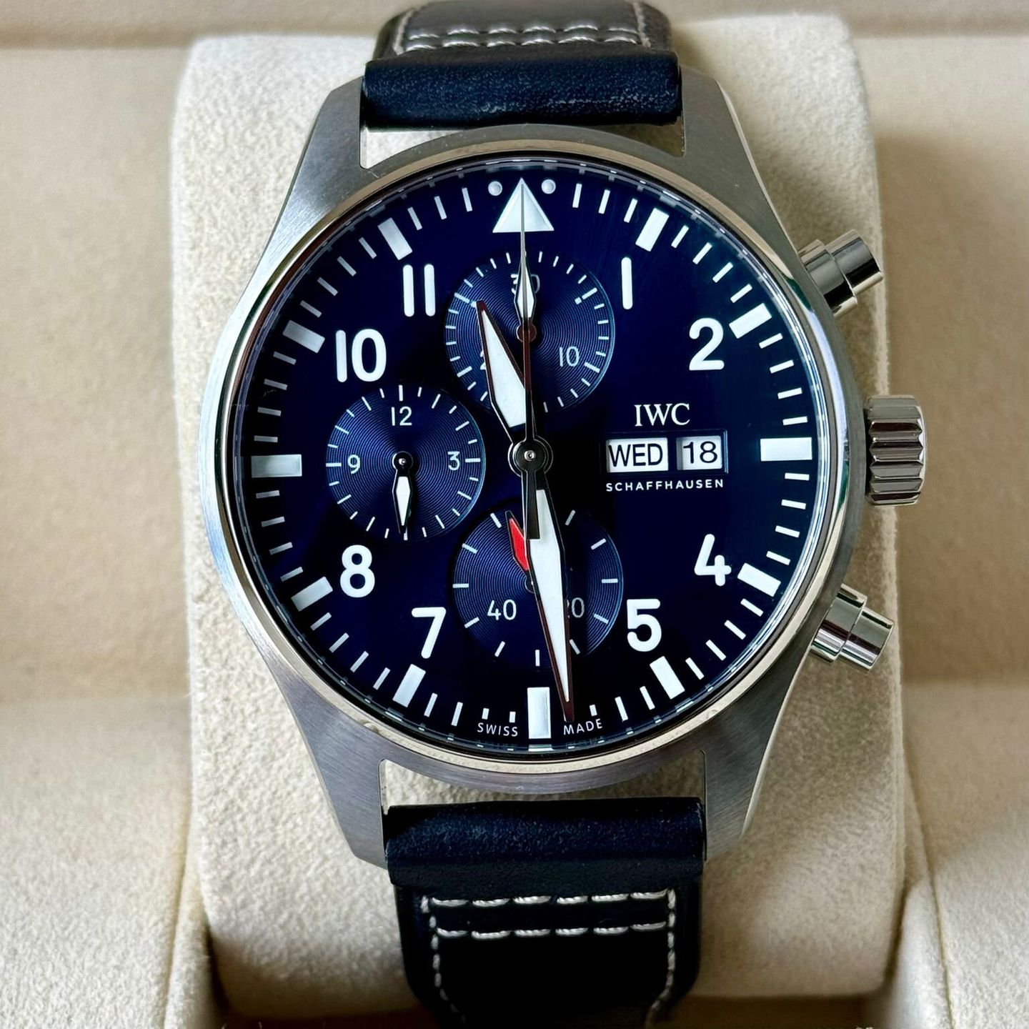 IWC Pilot Chronograph IW378003 (2021) - Blauw wijzerplaat 43mm Staal (2/7)