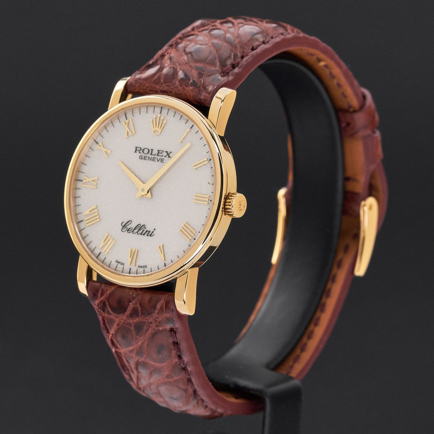 Rolex Cellini Time 5115 (2012) - Silver dial 32 mm Yellow Gold case (4/8)