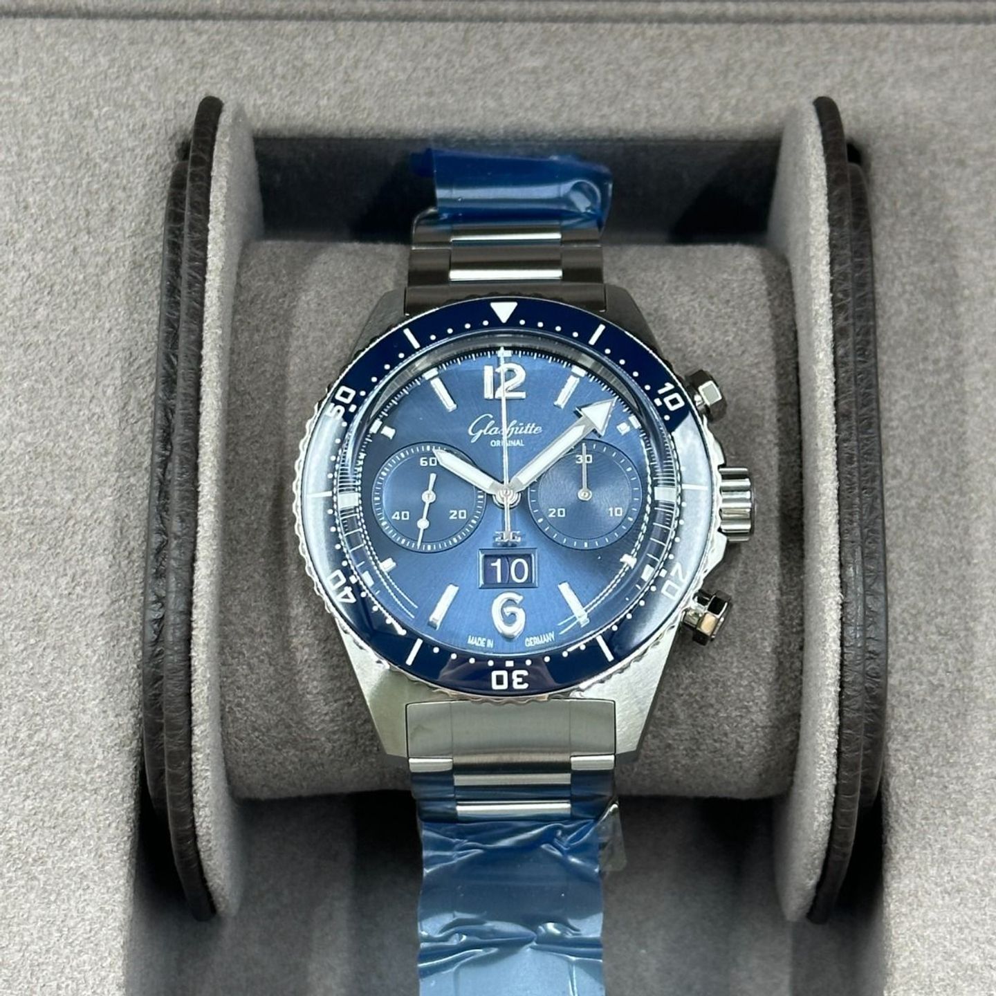 Glashütte Original SeaQ Chronograph 1-37-23-02-81-70 (2024) - Blauw wijzerplaat 43mm Staal (4/8)