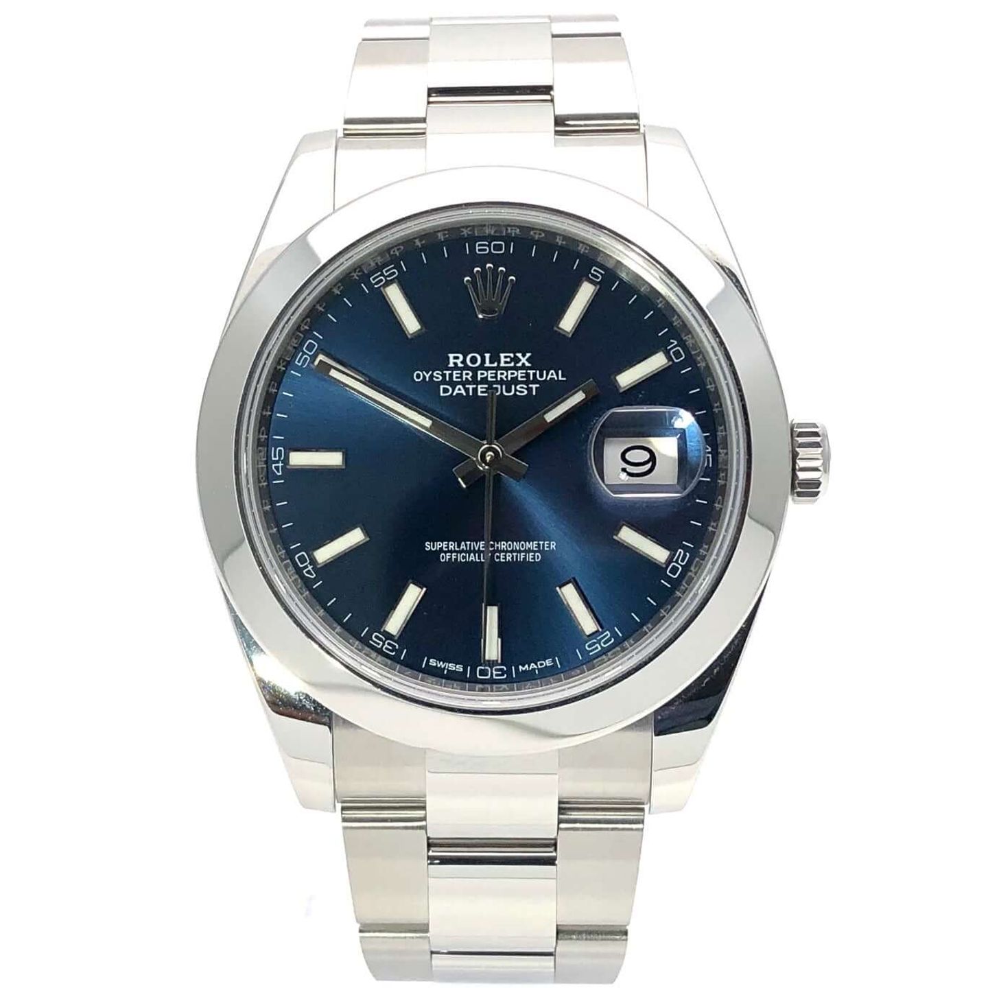 Rolex Datejust 41 126300 (2024) - Blauw wijzerplaat 41mm Staal (2/8)