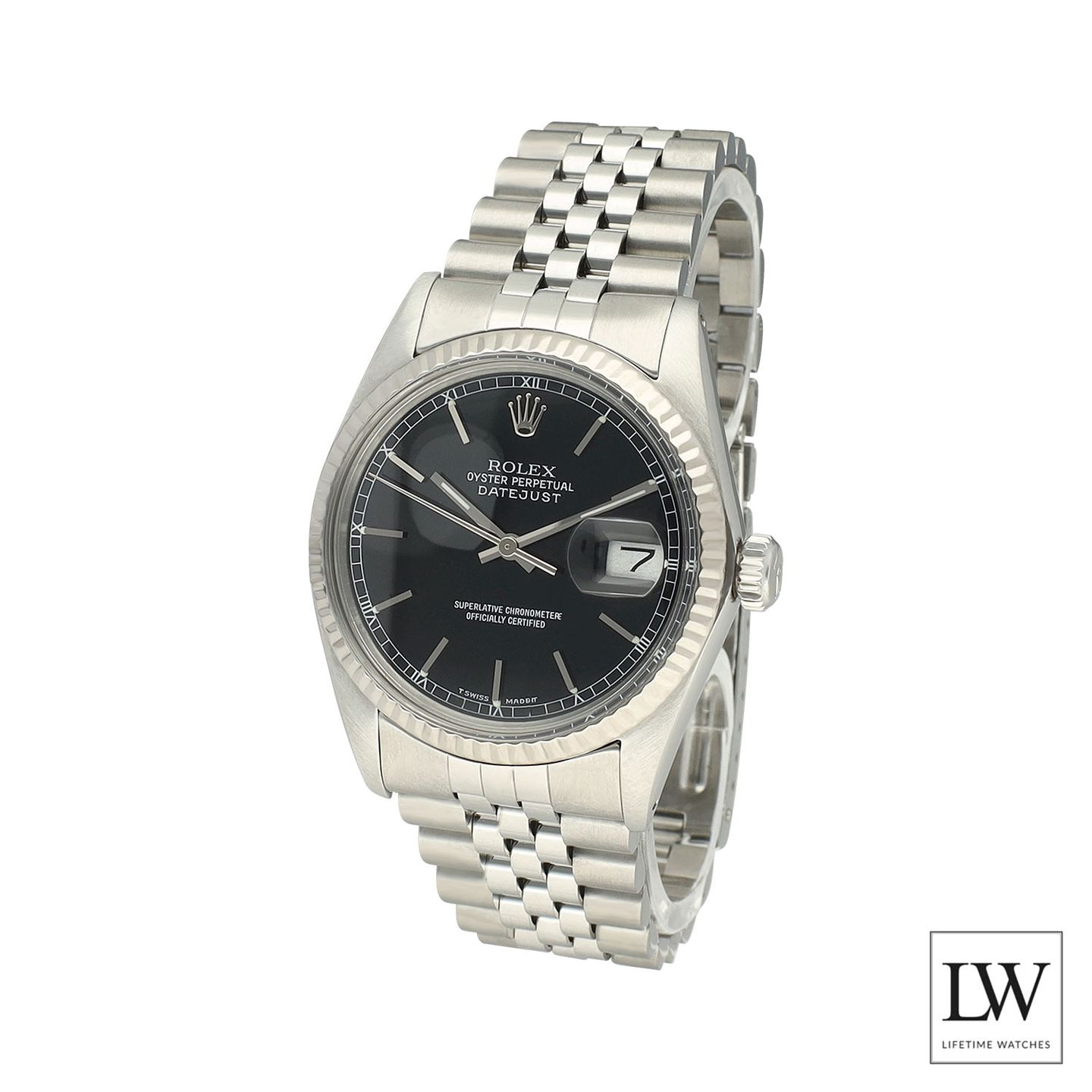 Rolex Datejust 36 16014 (1984) - Zwart wijzerplaat 36mm Staal (4/8)