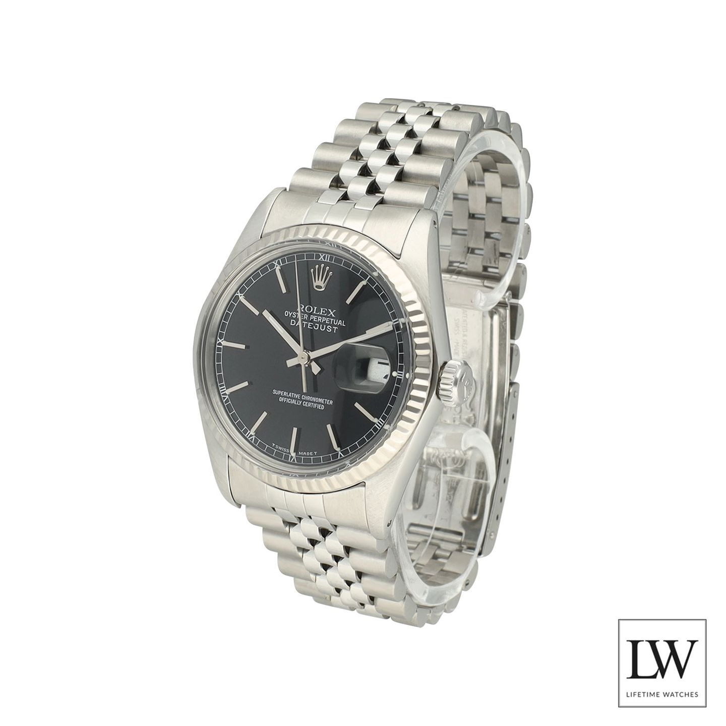 Rolex Datejust 36 16014 (1984) - Zwart wijzerplaat 36mm Staal (5/8)