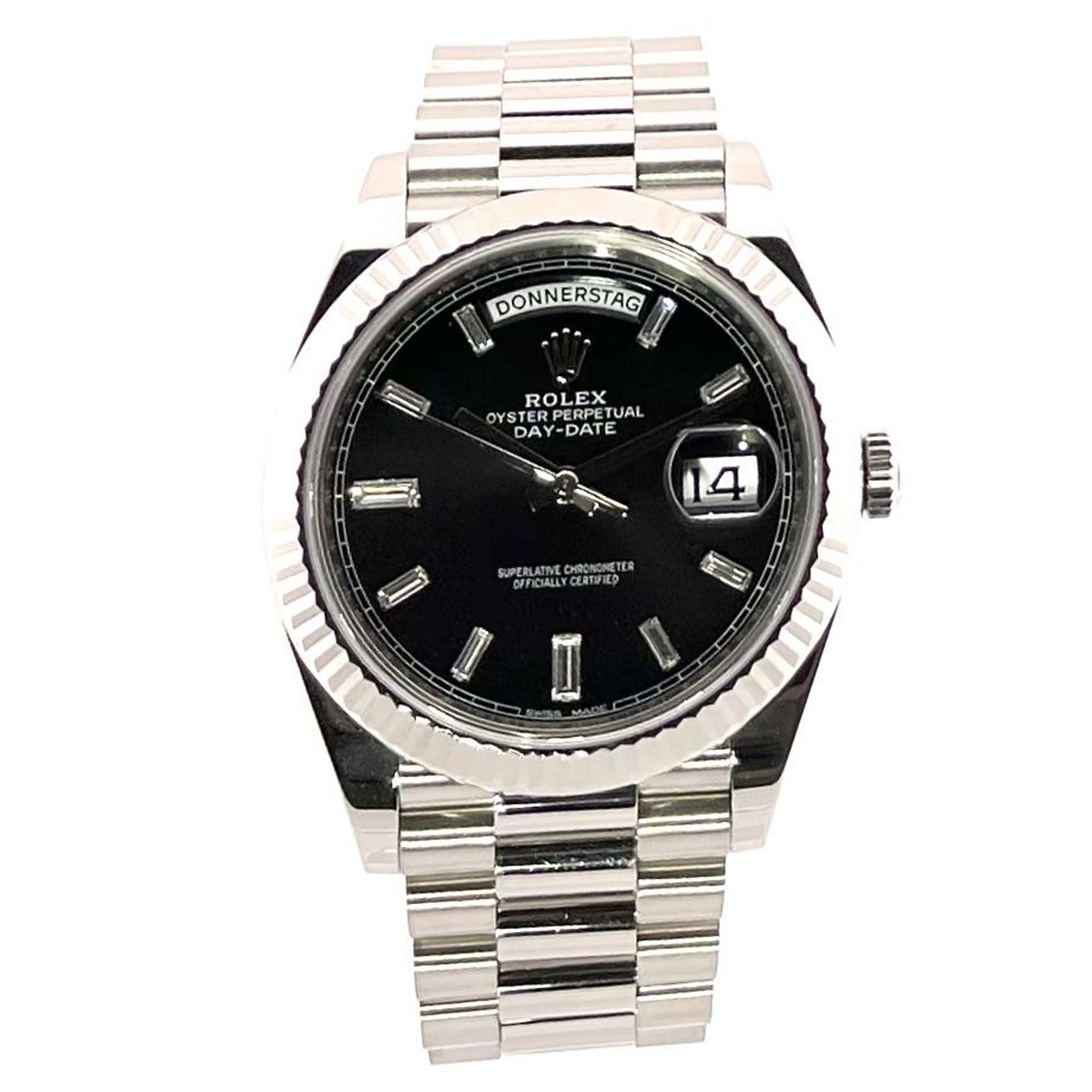 Rolex Day-Date 40 228239 (2017) - Black dial 40 mm White Gold case (2/8)