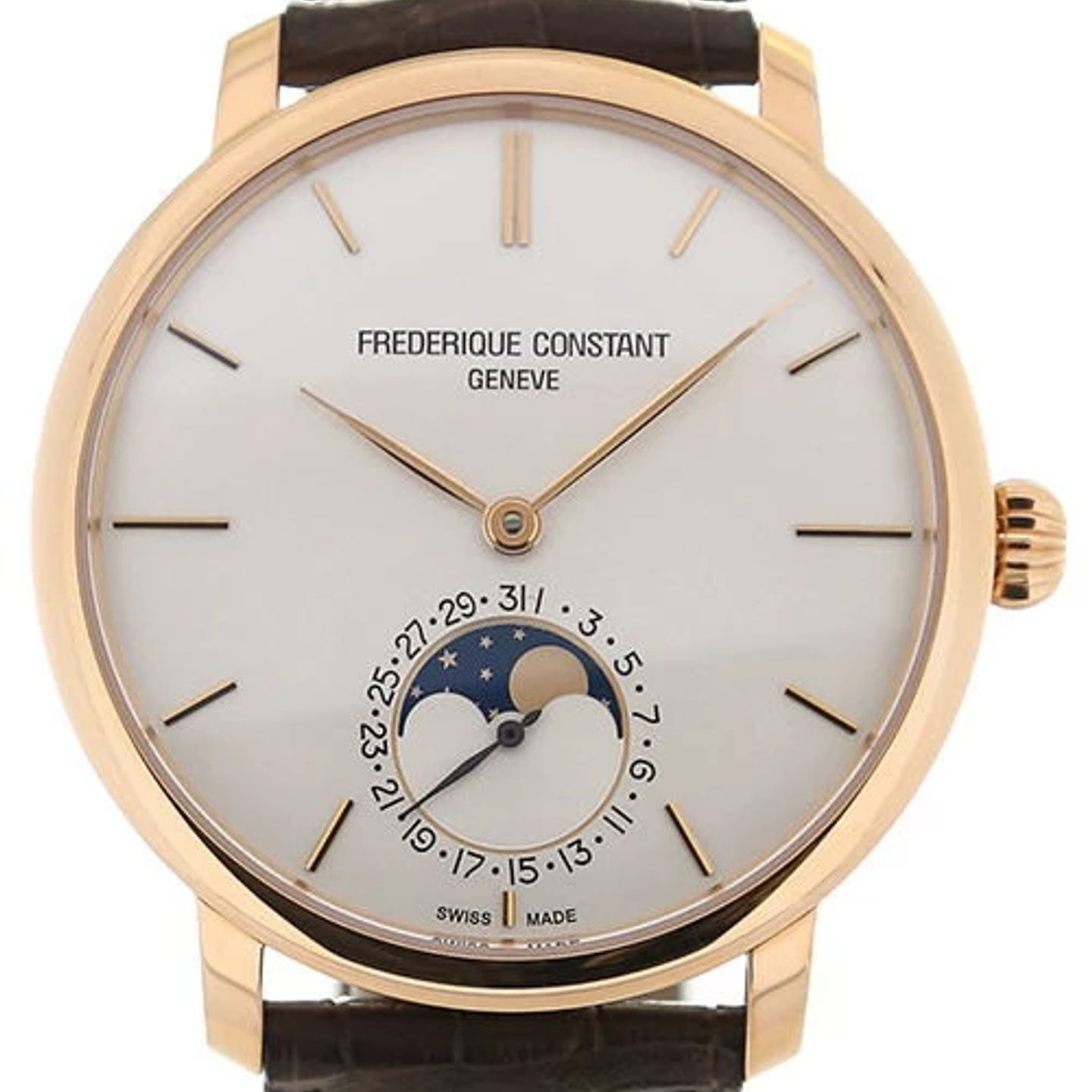 Frederique Constant Manufacture Slimline Moonphase FC-705V4S4 (2024) - Silver dial 42 mm Steel case (1/4)