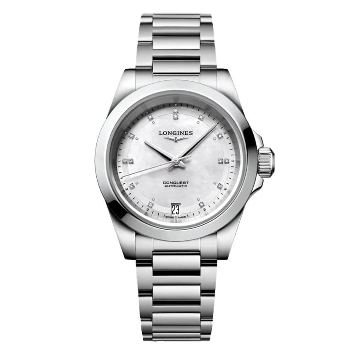 Longines Conquest L3.430.4.87.6 (2024) - Parelmoer wijzerplaat 34mm Staal (1/1)