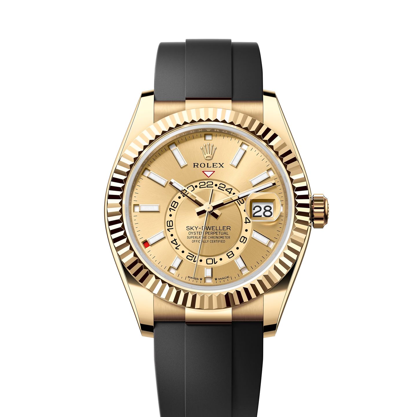 Rolex Sky-Dweller 336238 (2024) - Champagne wijzerplaat 42mm Geelgoud (1/1)