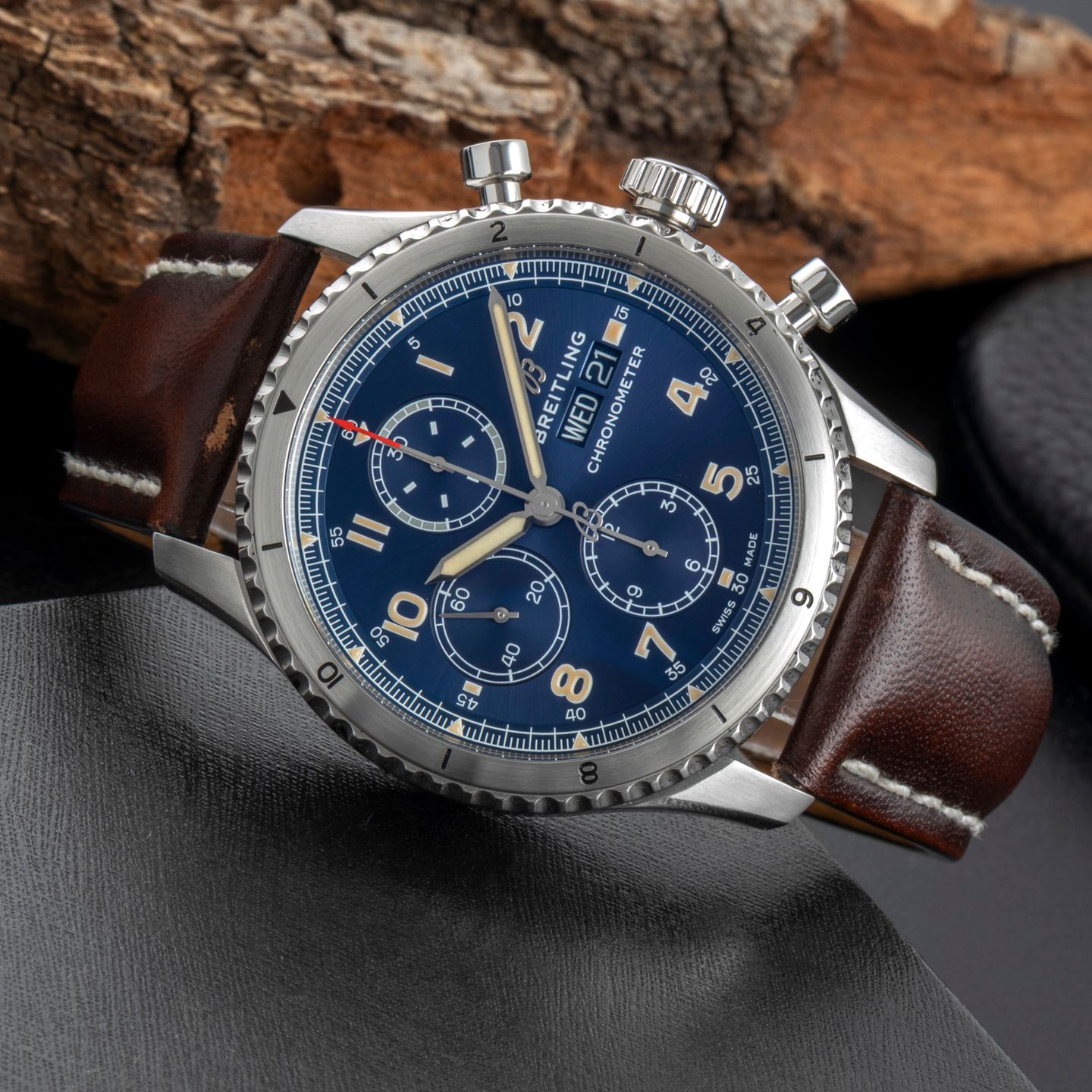 Breitling Aviator 8 A13316101C1X2 (Unknown (random serial)) - Blue dial 43 mm Steel case (2/8)