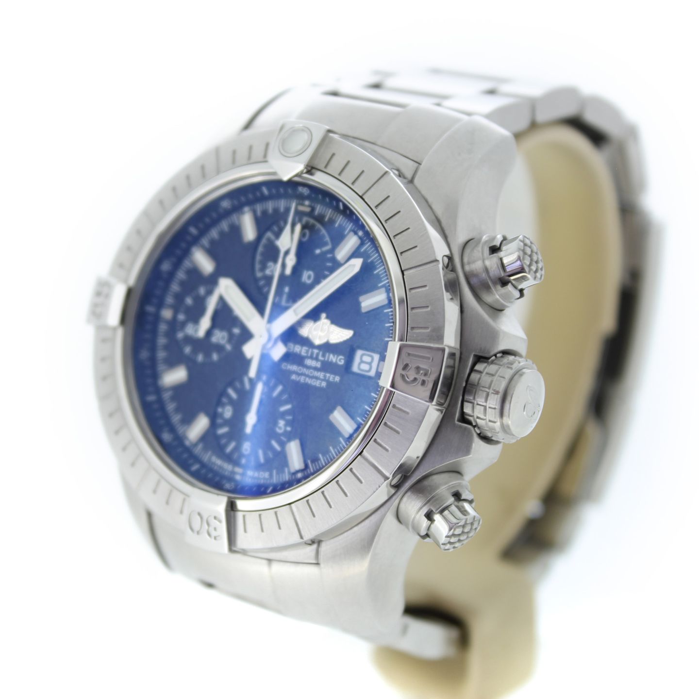 Breitling Avenger A13385101B1A1 (2022) - Zwart wijzerplaat 43mm Staal (4/7)