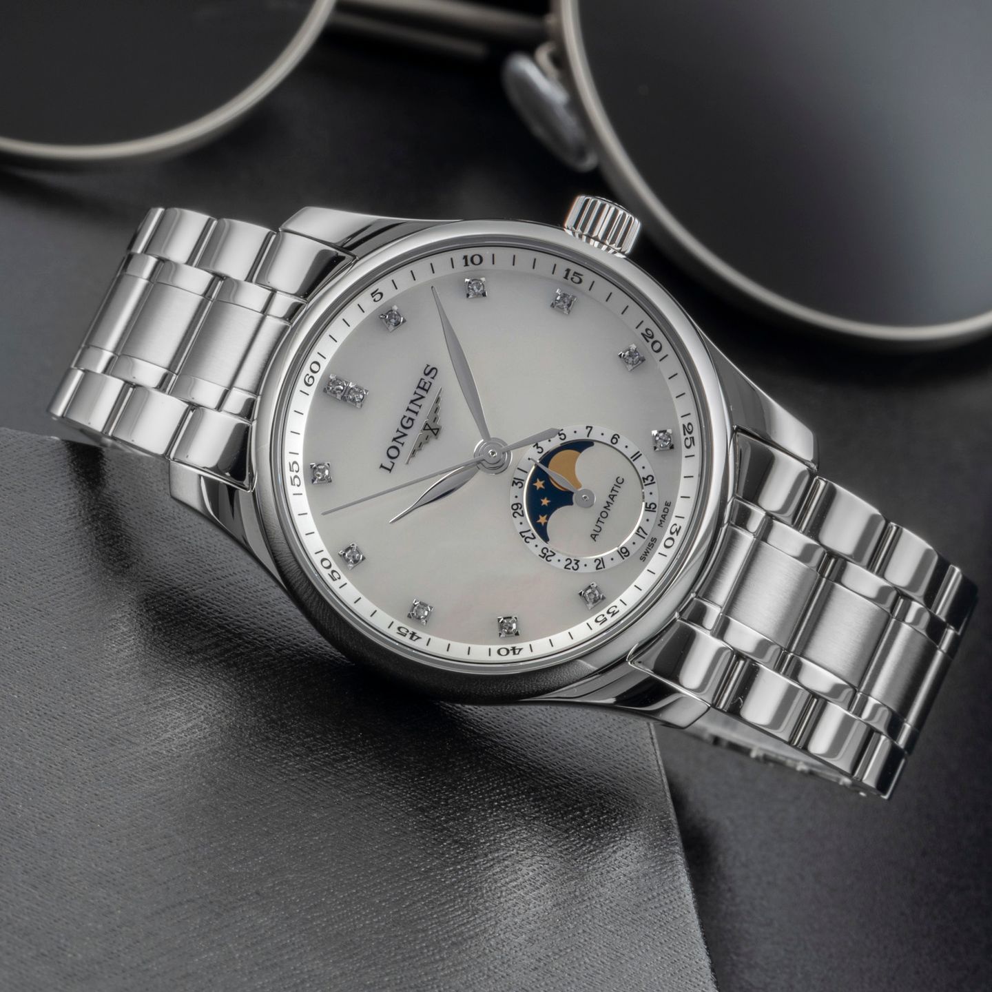 Longines Master Collection L2.409.4.87.6 (Onbekend (willekeurig serienummer)) - Parelmoer wijzerplaat 34mm Staal (2/8)