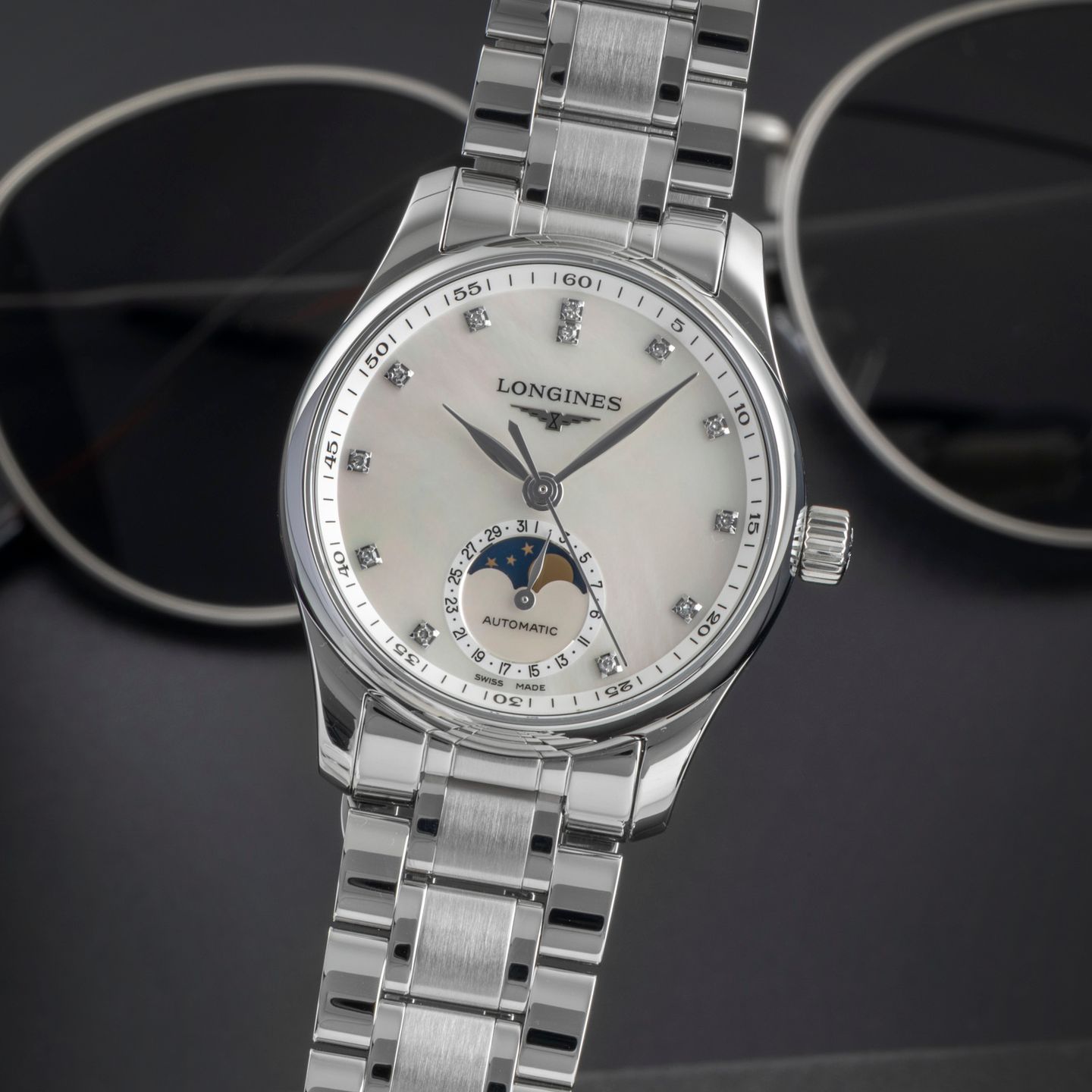 Longines Master Collection L2.409.4.87.6 (Onbekend (willekeurig serienummer)) - Parelmoer wijzerplaat 34mm Staal (3/8)