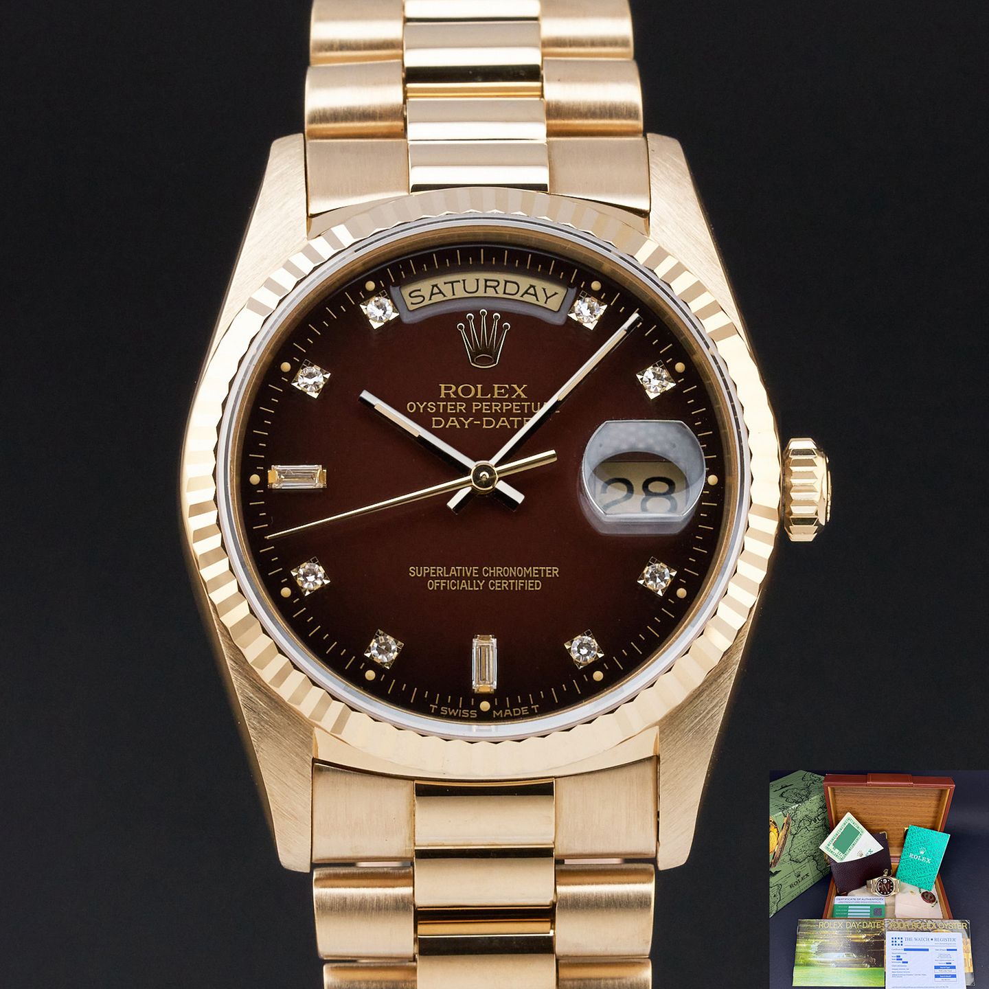 Rolex Day-Date 36 18238 (1991) - 36 mm Yellow Gold case (1/8)