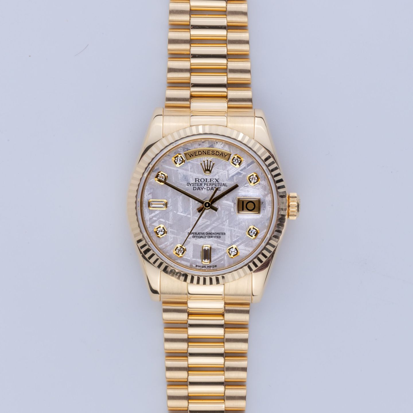 Rolex Day-Date 36 118238 (2004) - Silver dial 36 mm Yellow Gold case (3/8)