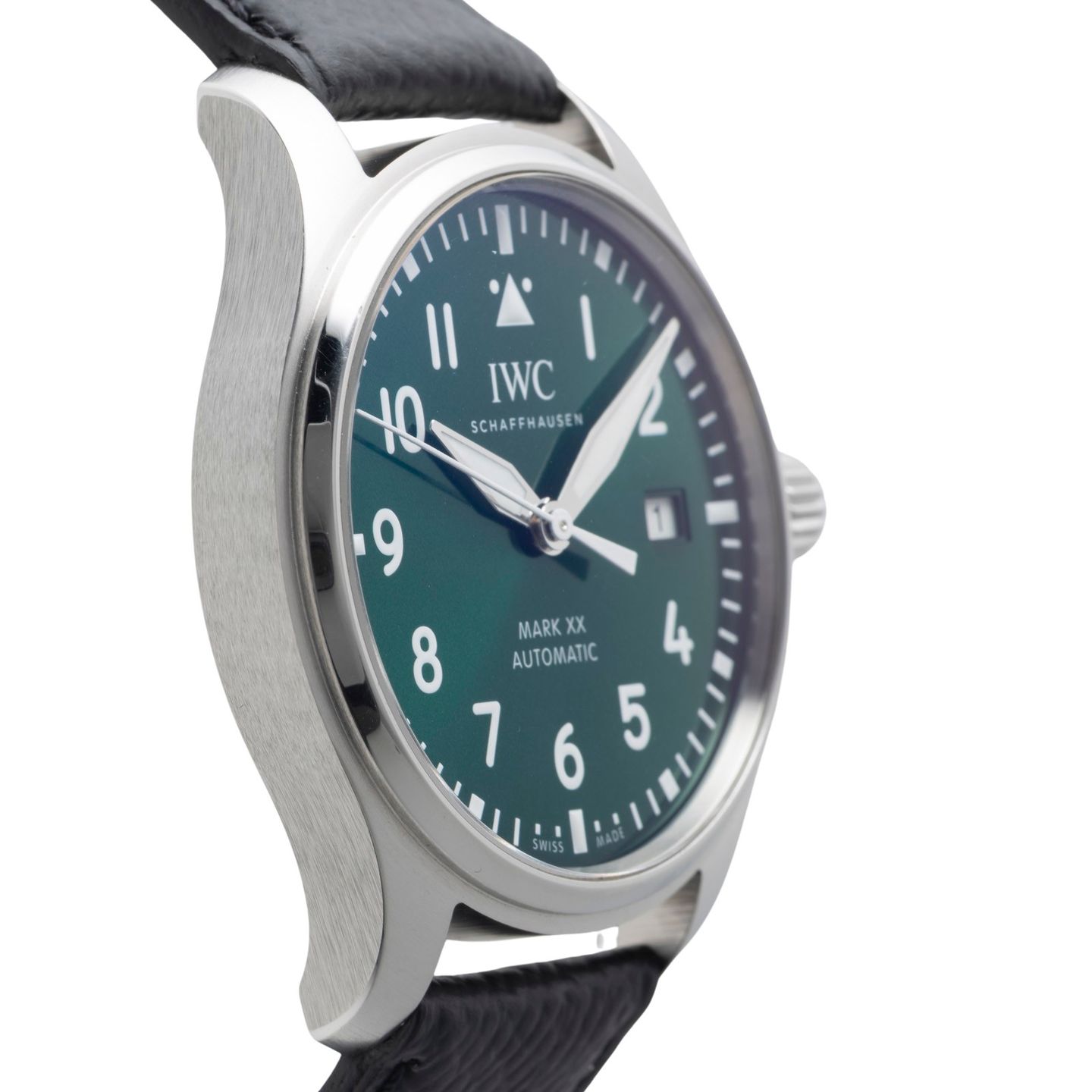 IWC Pilot Mark IW328205 (Onbekend (willekeurig serienummer)) - Groen wijzerplaat 40mm Staal (7/8)