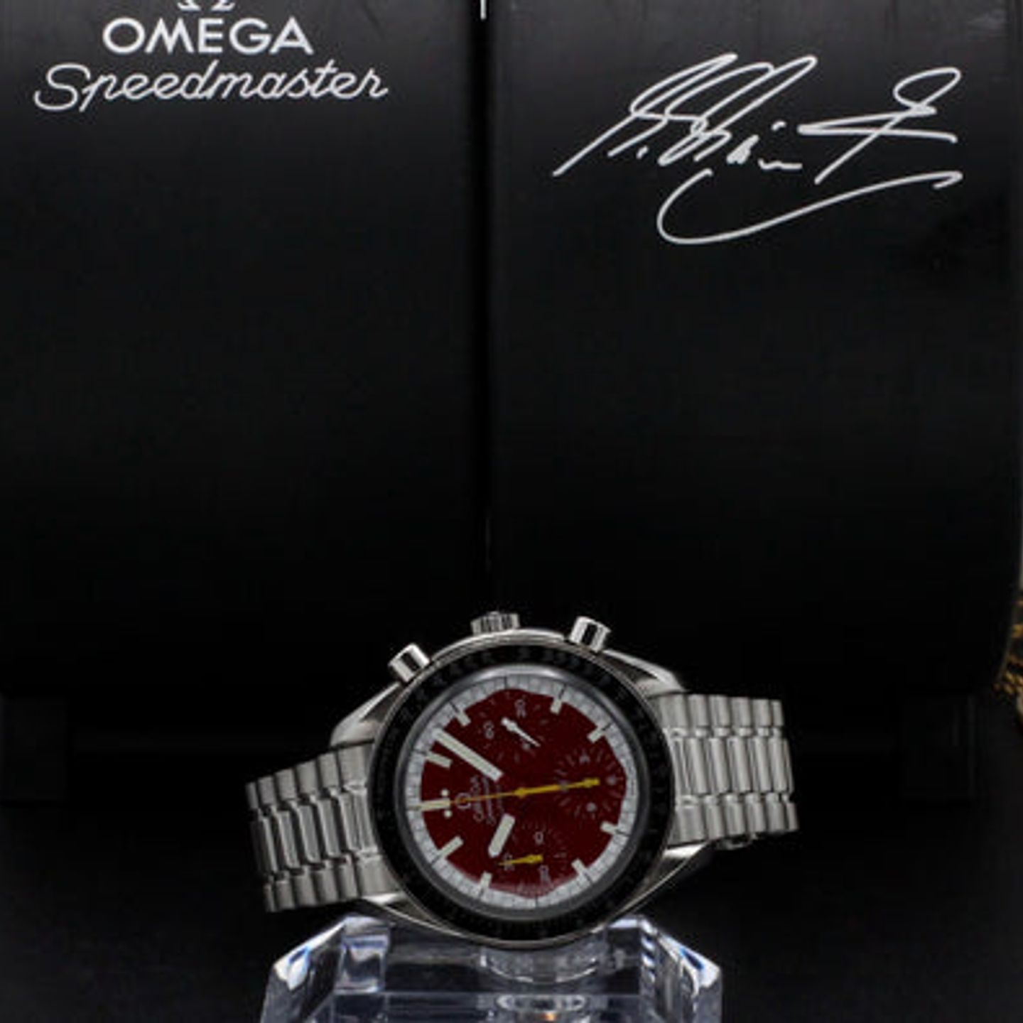 Omega Speedmaster Reduced 3510.61.00 (1999) - Red dial 39 mm Steel case (3/7)