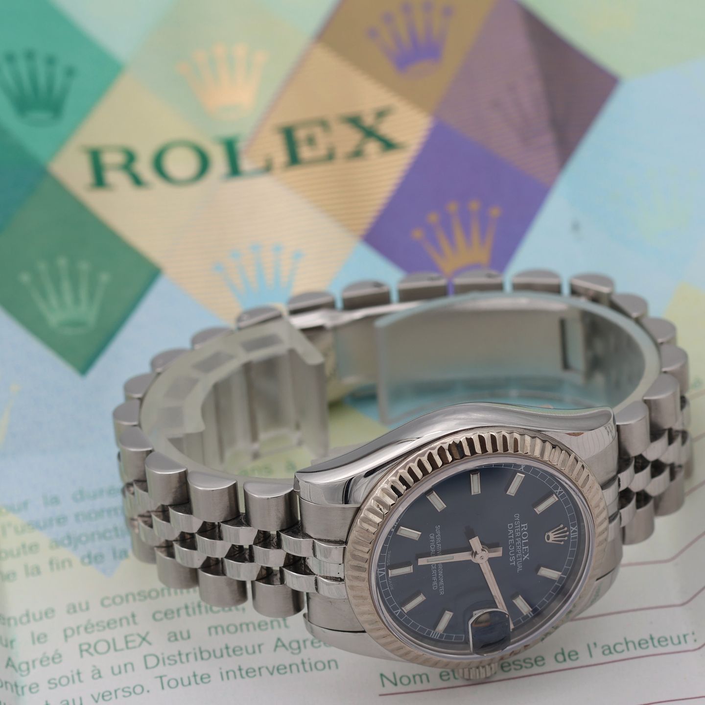 Rolex Datejust 31 178274 (Unknown (random serial)) - Blue dial 31 mm Steel case (5/8)